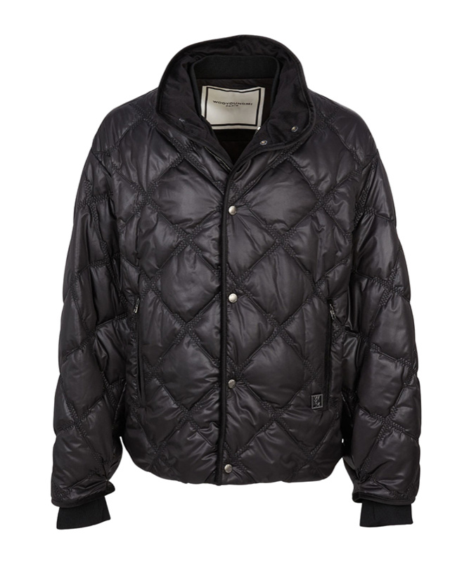 Wooyoungmi Logo Quilted Jacket In Black