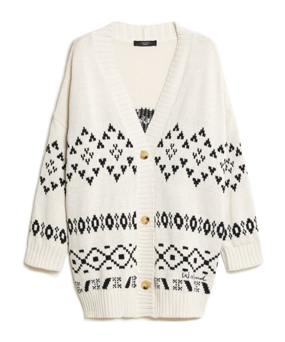 Weekend Max Mara V-neck Cardigan In White