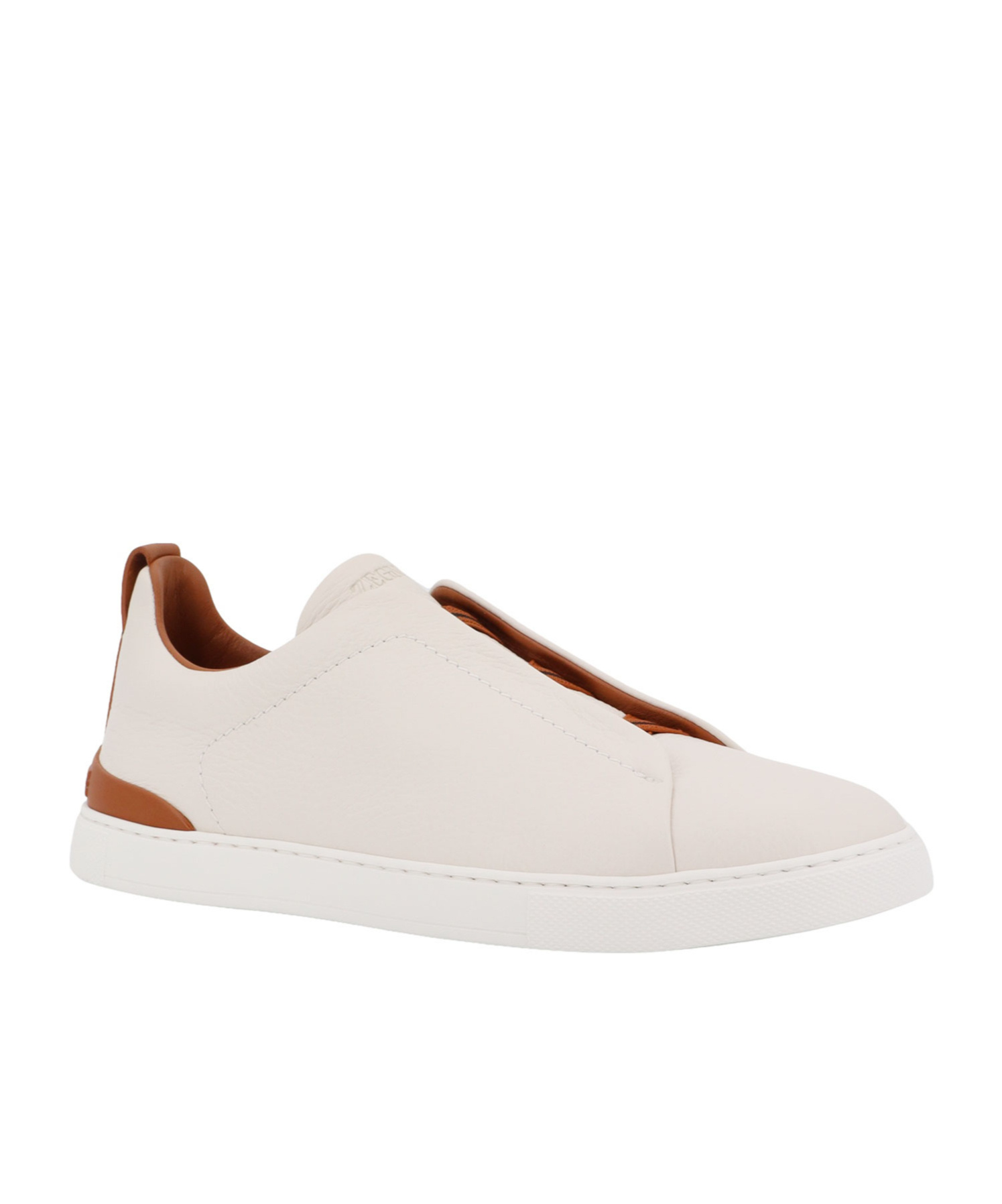 Zegna Z  Triple Stitch Sneakers In White