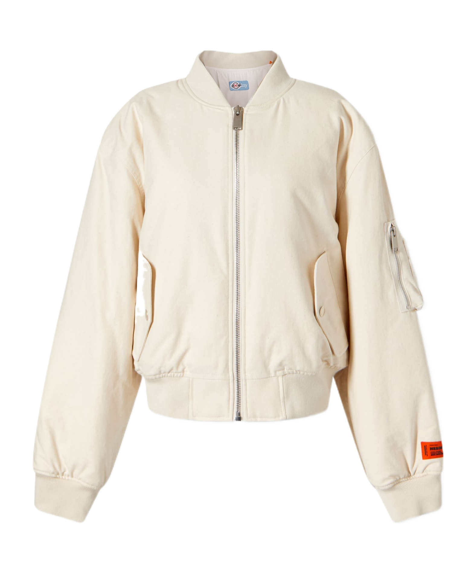 Heron Preston White Ex-ray 8 Ball Bomber Jacket In Neutral