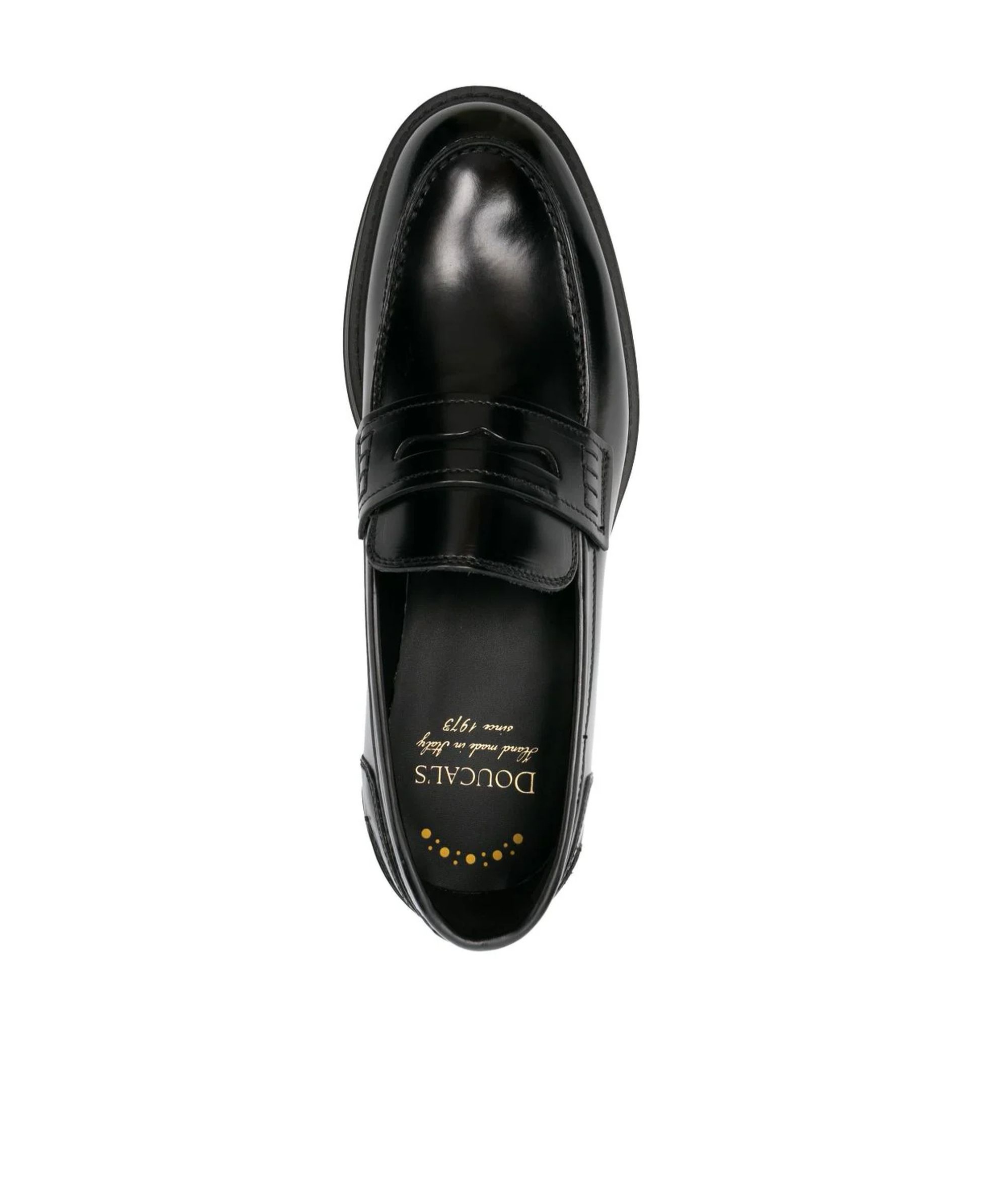 Doucal's Adler Black Slip-on Loafers In Smooth Leather Man In Black