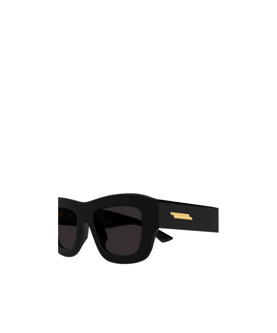 Bottega Veneta Recycled Acetate Rectangle Sunglasses In Black