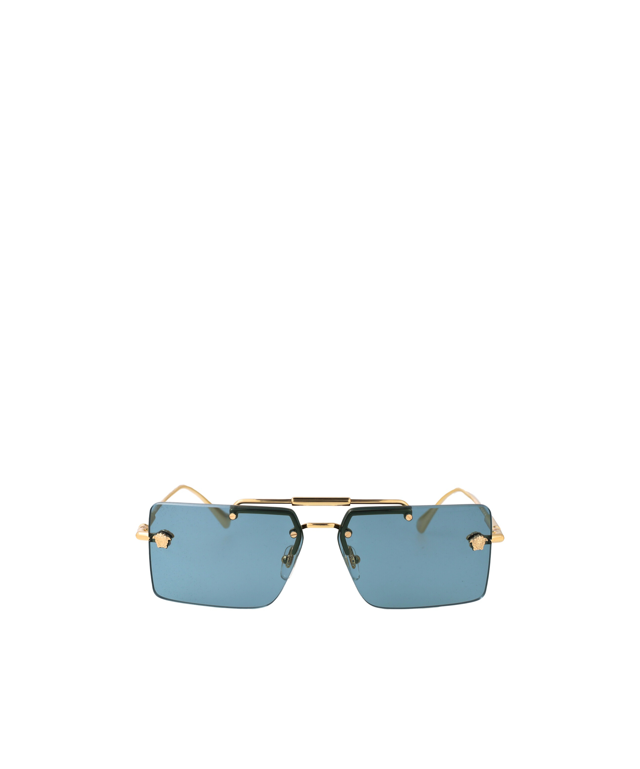 Versace Logo Sunglasses In Blue