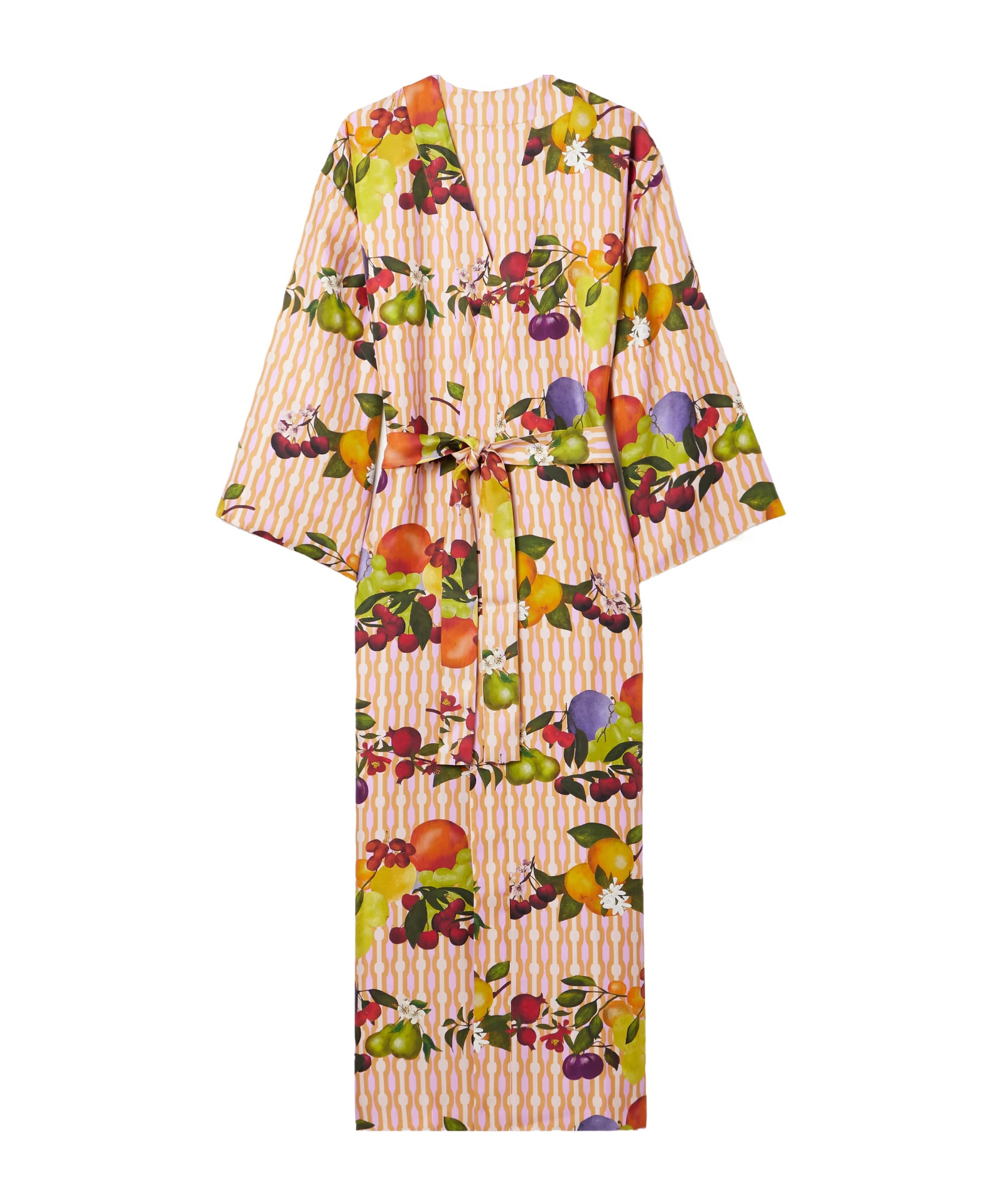 Eres Saveur Fruit-print Chain-pattern Reversible Robe In Multi-color