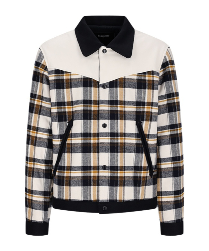Dsquared2 Dsquared Embroidered Flannel Western Bomber Jacket In Multi
