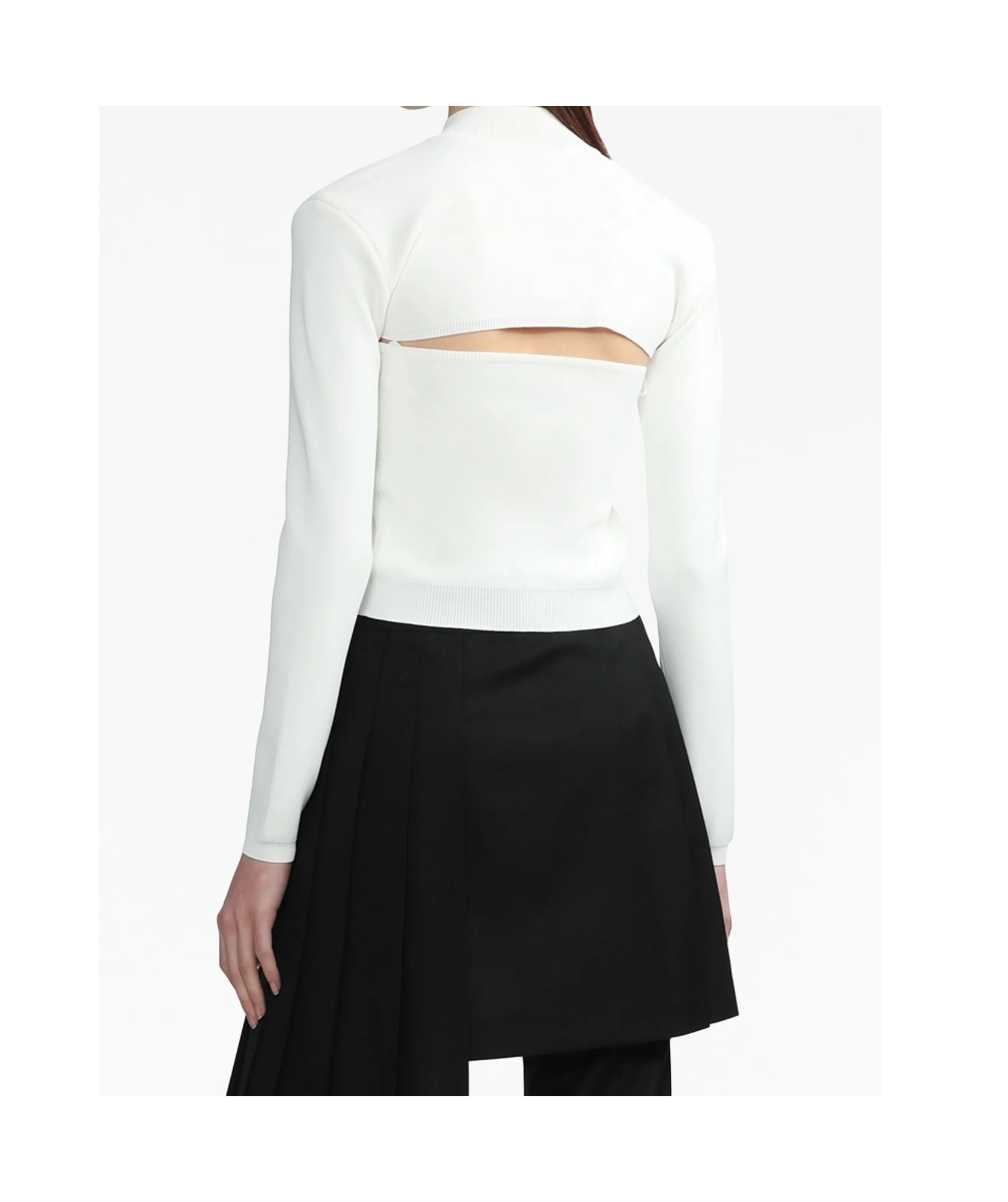 Juunj Turtleneck Zip-up Sweater In White