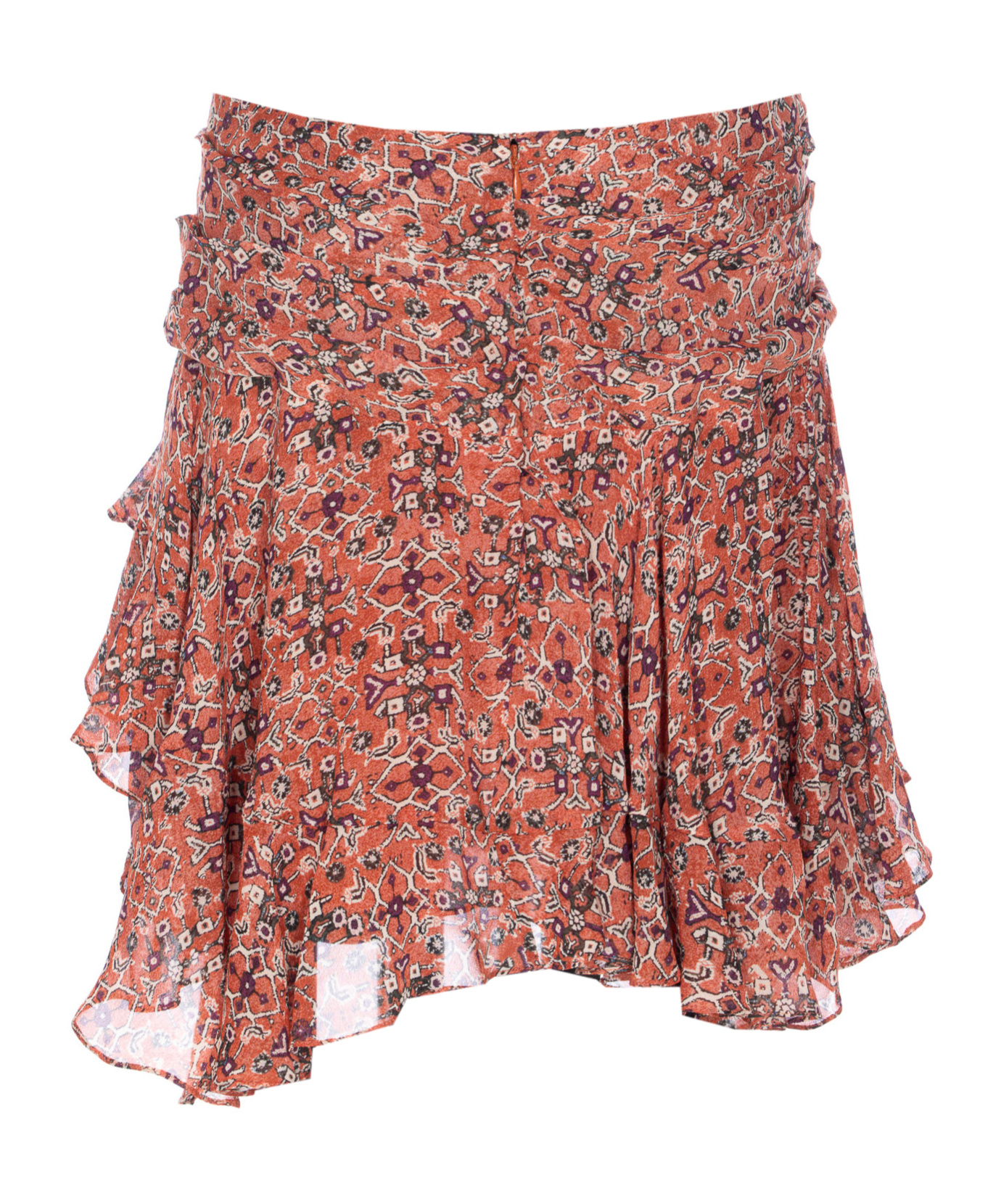 Isabel Marant Étoile Layered Ruffle Mini Skirt With Asymmetric Hem
