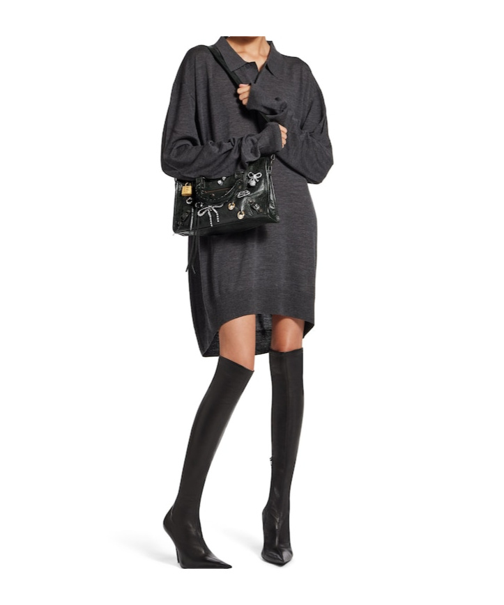 Balenciaga Le City Small Shoulder Bag In Black