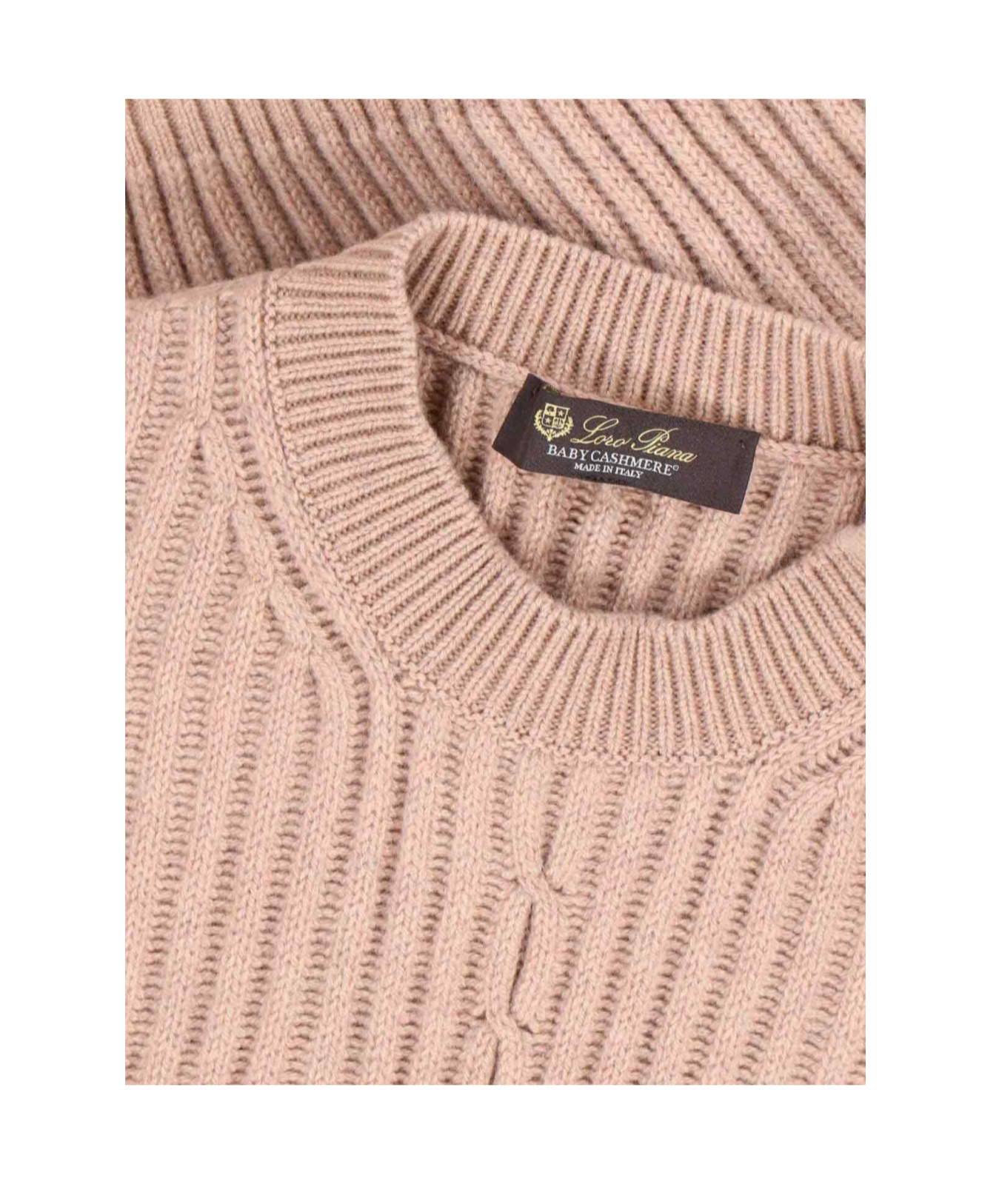 Loro Piana Cashmere Crew Neck Sweater In Pink