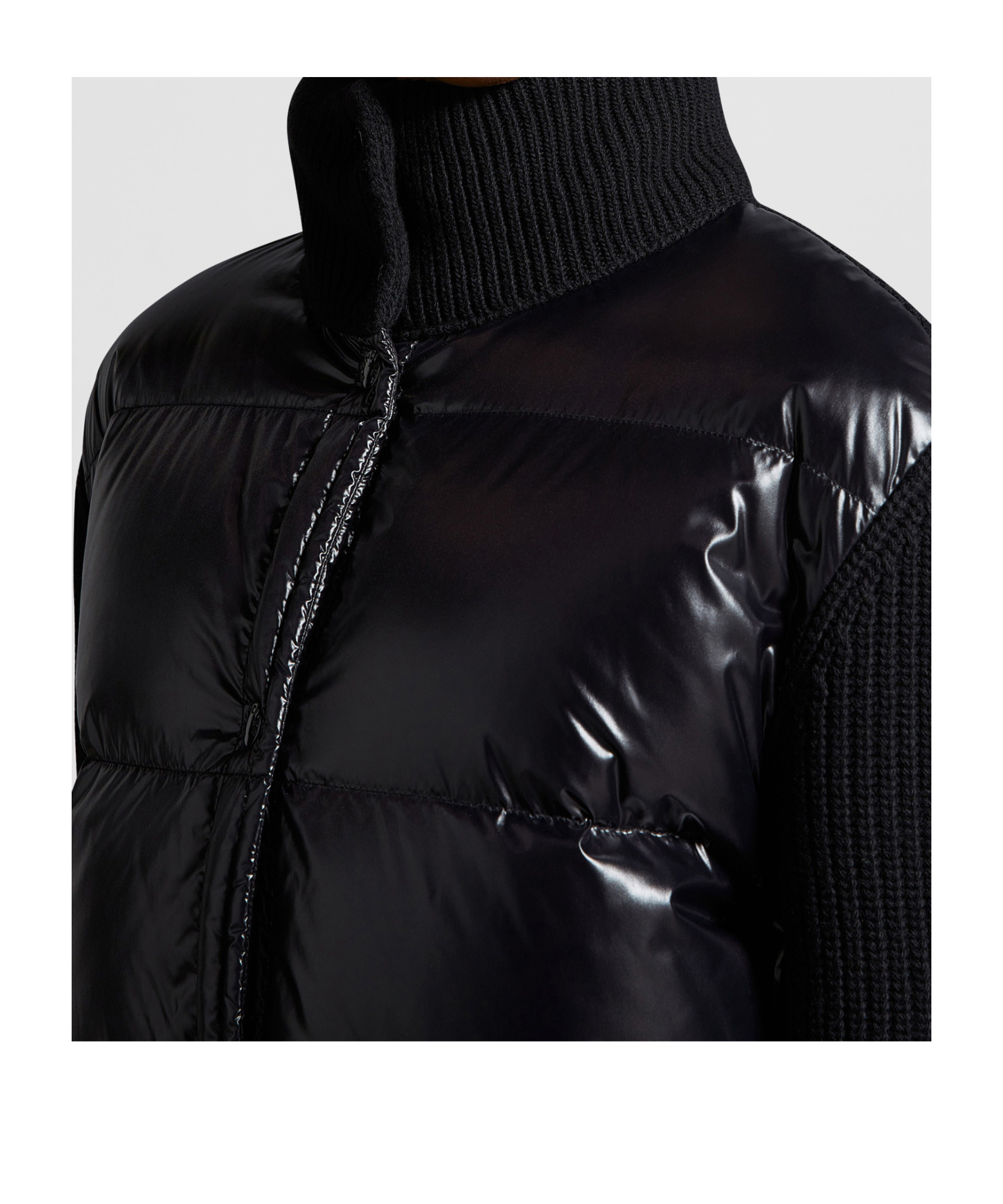 MONCLER PADDED WOOL CARDIGAN