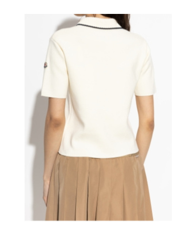 Moncler Knit Cotton Polo Shirt