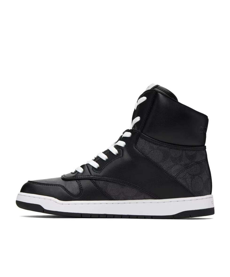 Coach Lace-up High-top Sneakers In Black