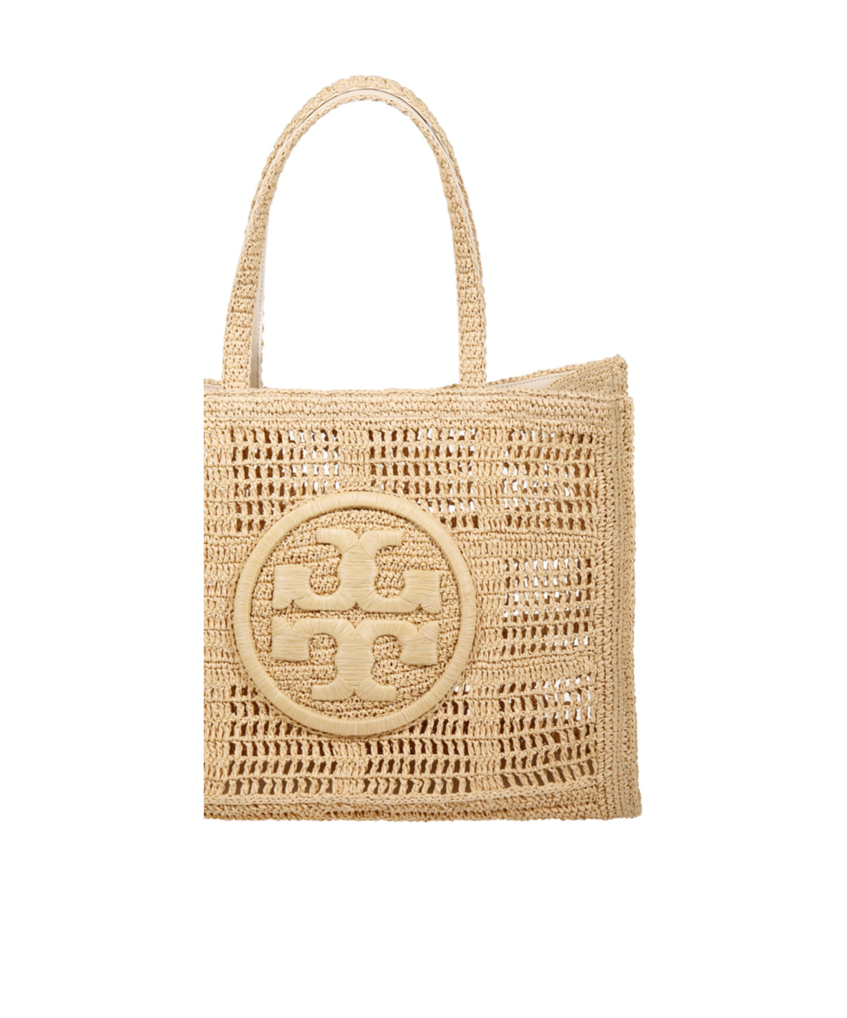 Tory Burch Large Ella Crochet Tote Bag In Nude
