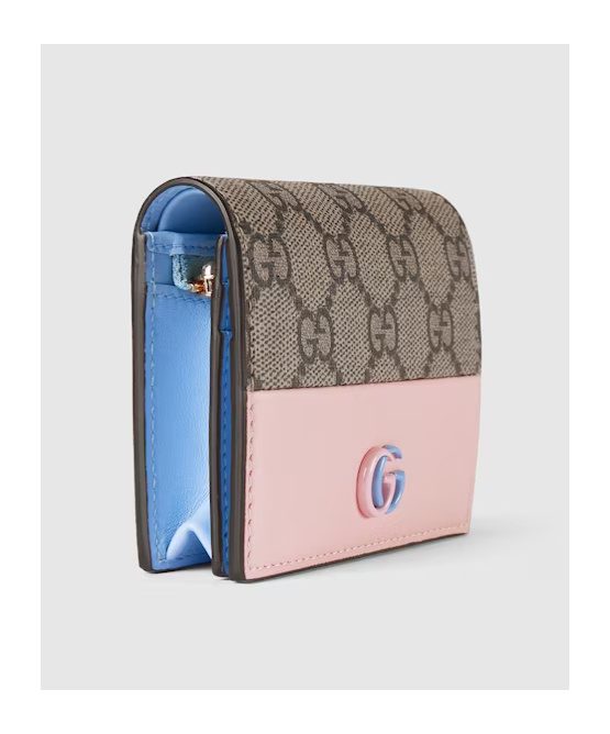 Gucci Gg Marmont Card Case Wallet In Nude