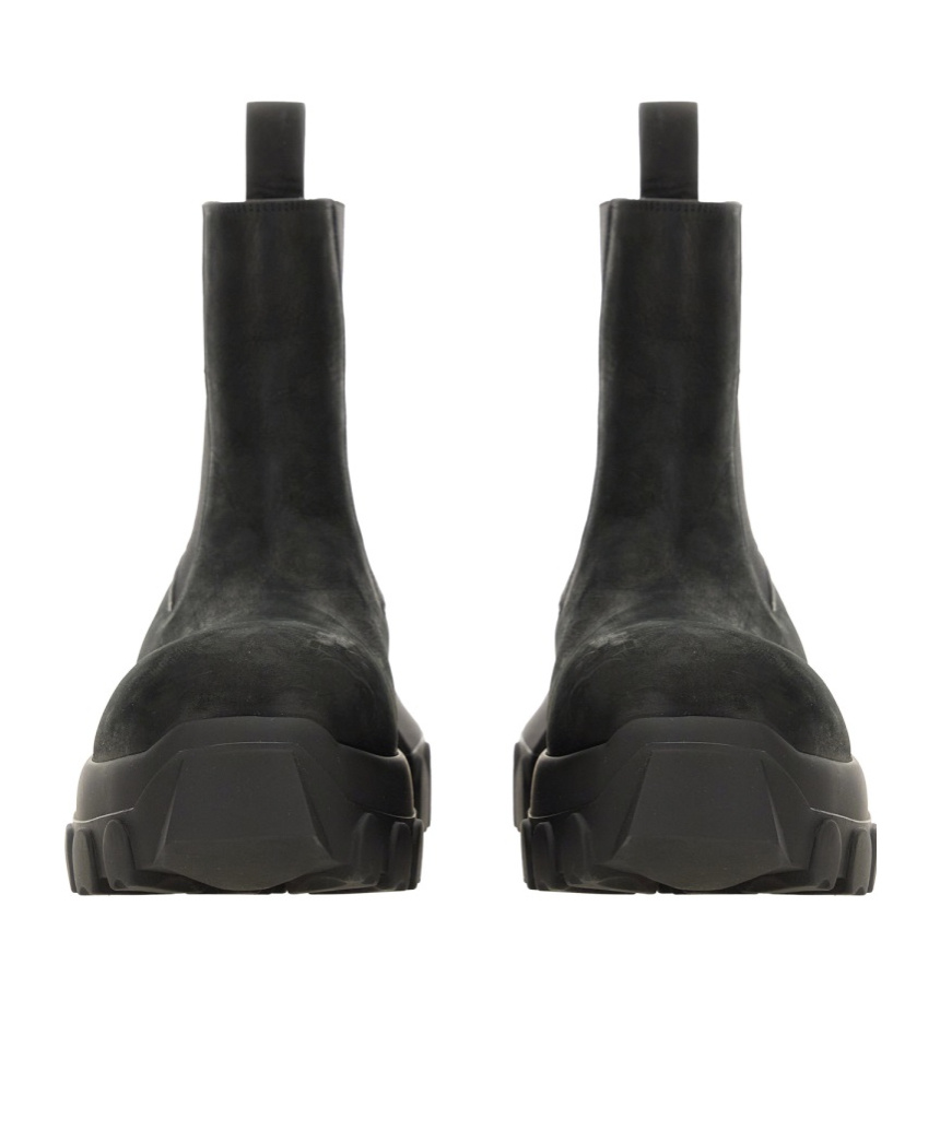 Rick Owens Leather Boot In Black