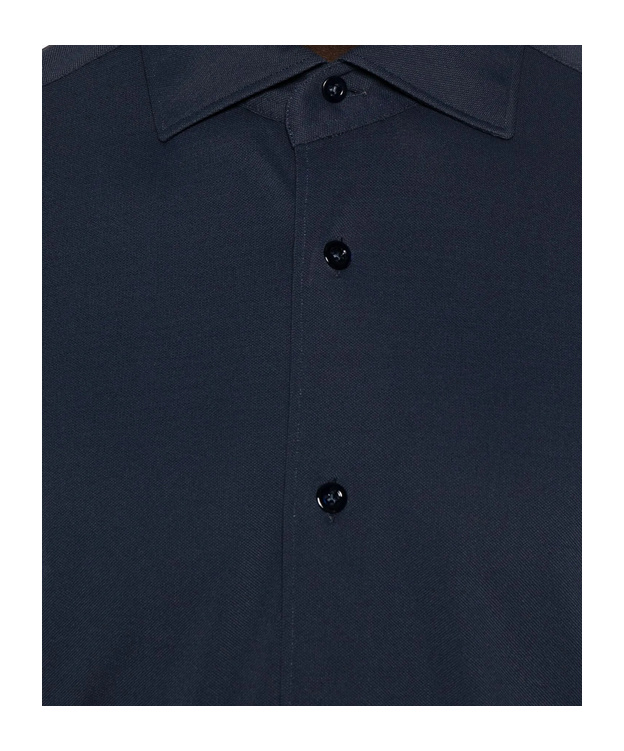 Mazzarelli Leather Shirts In Blue