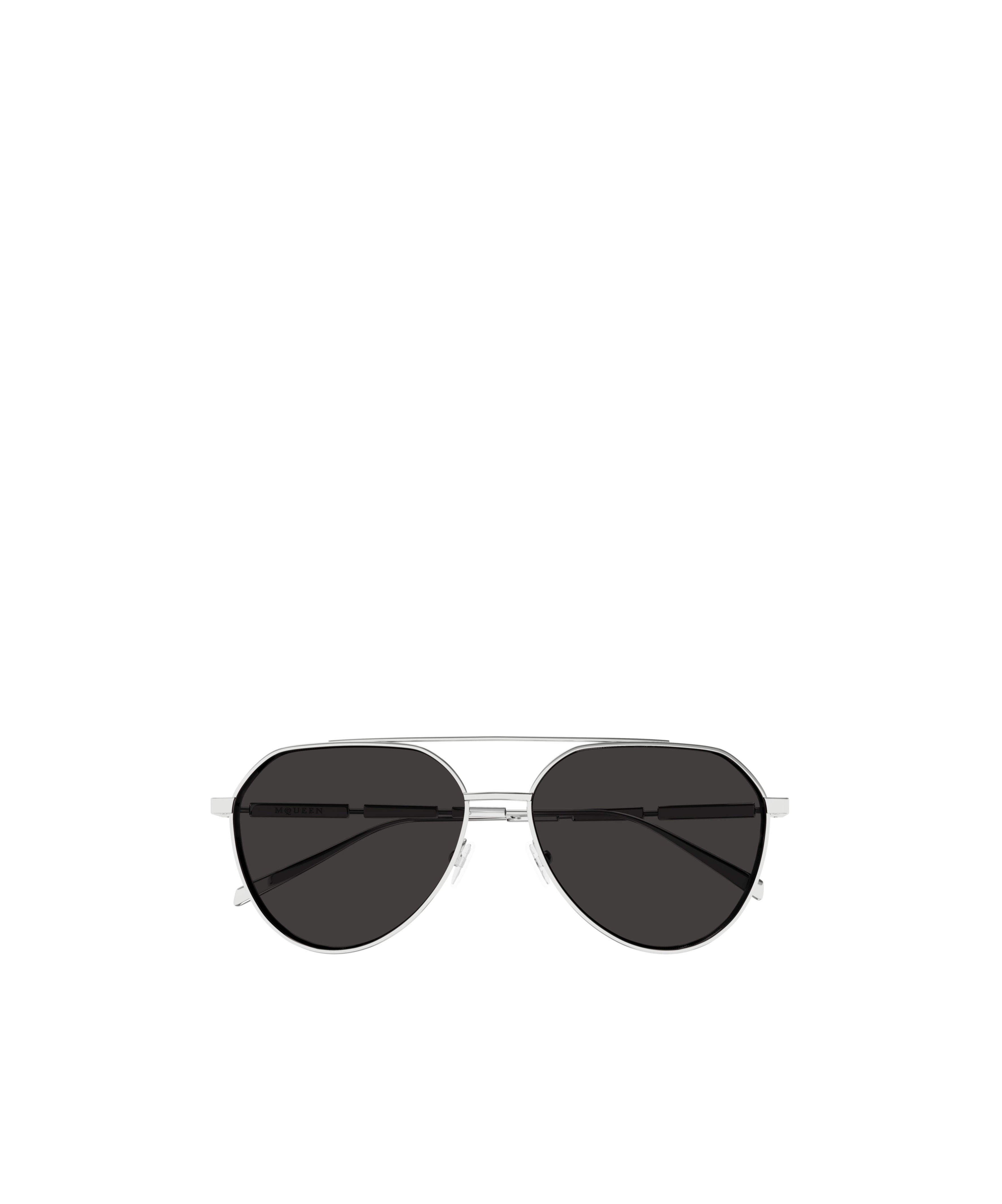 Alexander Mcqueen Geometric Frame Sunglasses In Black