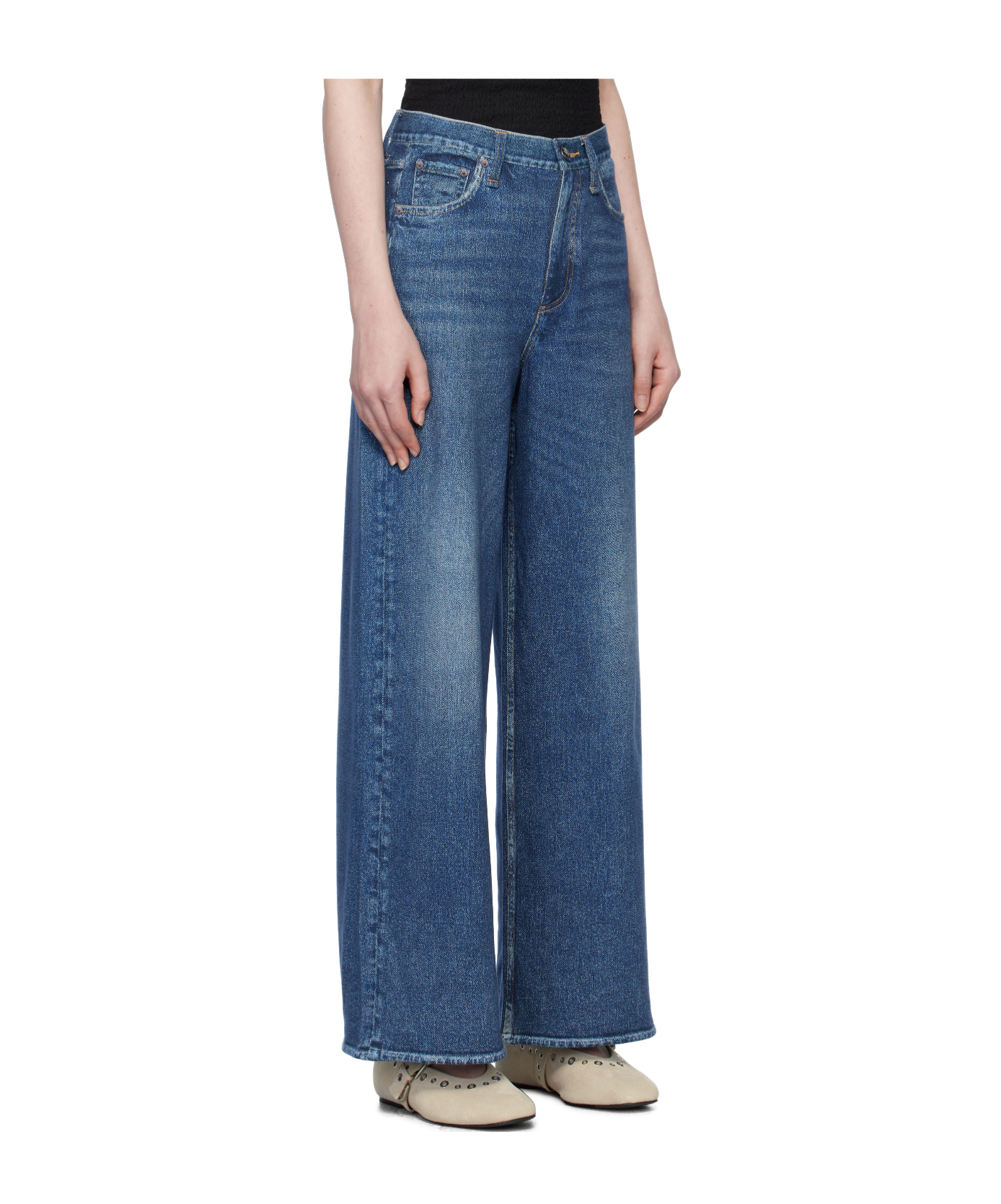 Rag & Bone Blue Miramar Terry Sofie Ankle-length Jeans In Blue