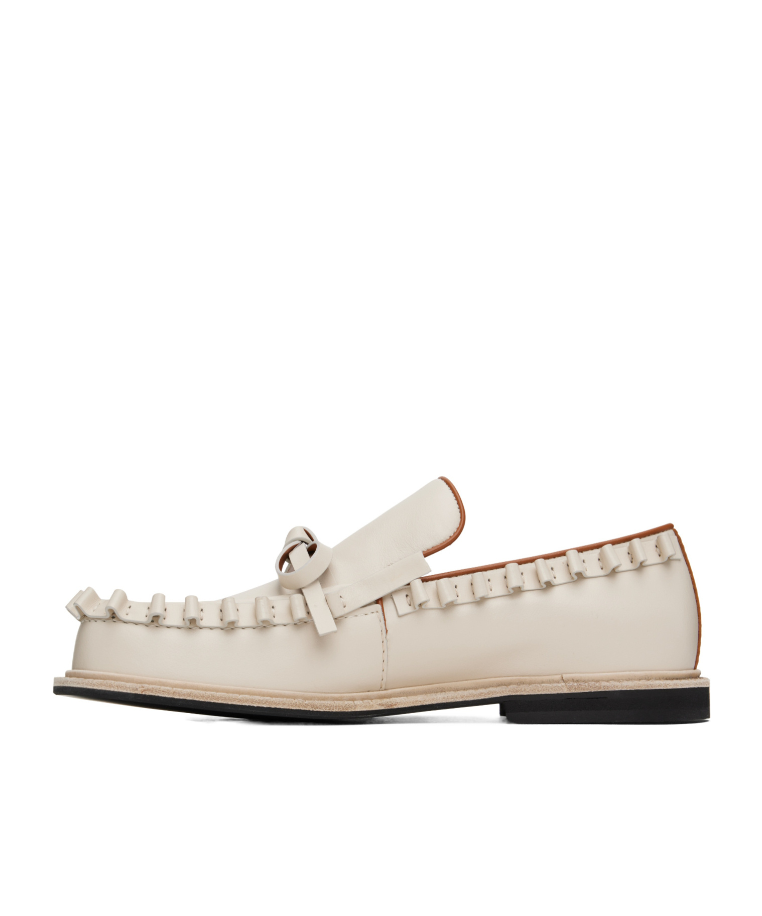 Jw Anderson Round Toe Loafers In Nude