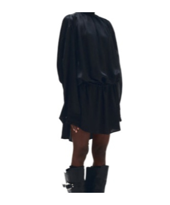 Ann Demeulemeester Jenna Turtleneck Dress In Black