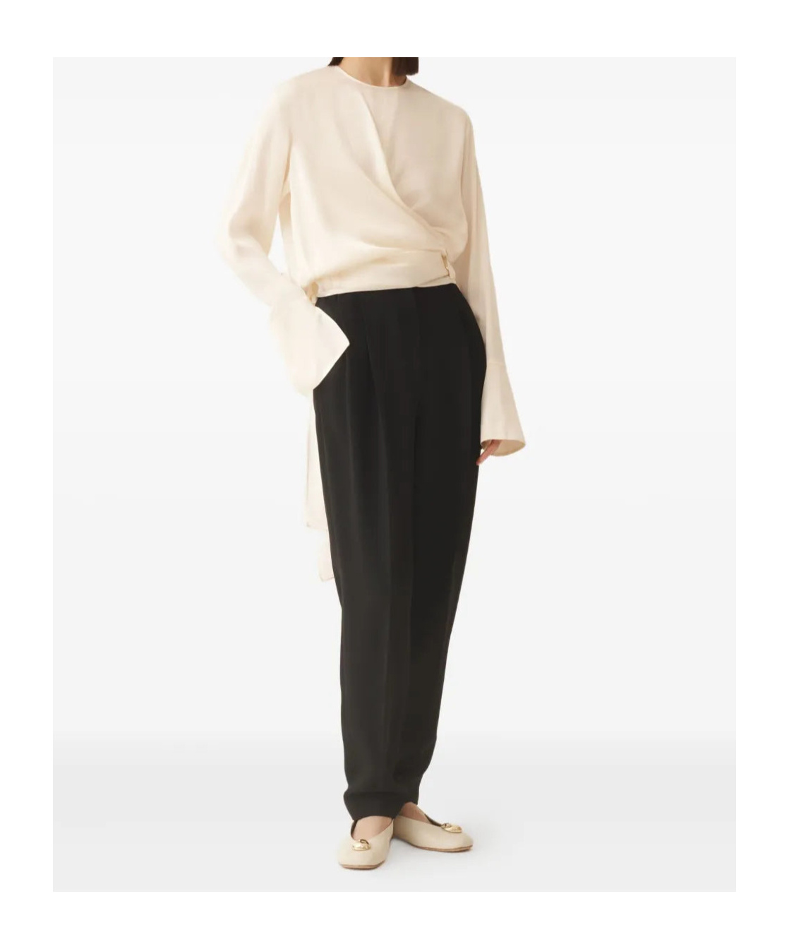 Fabiana Filippi Wrap-tie Silk Blouse In White