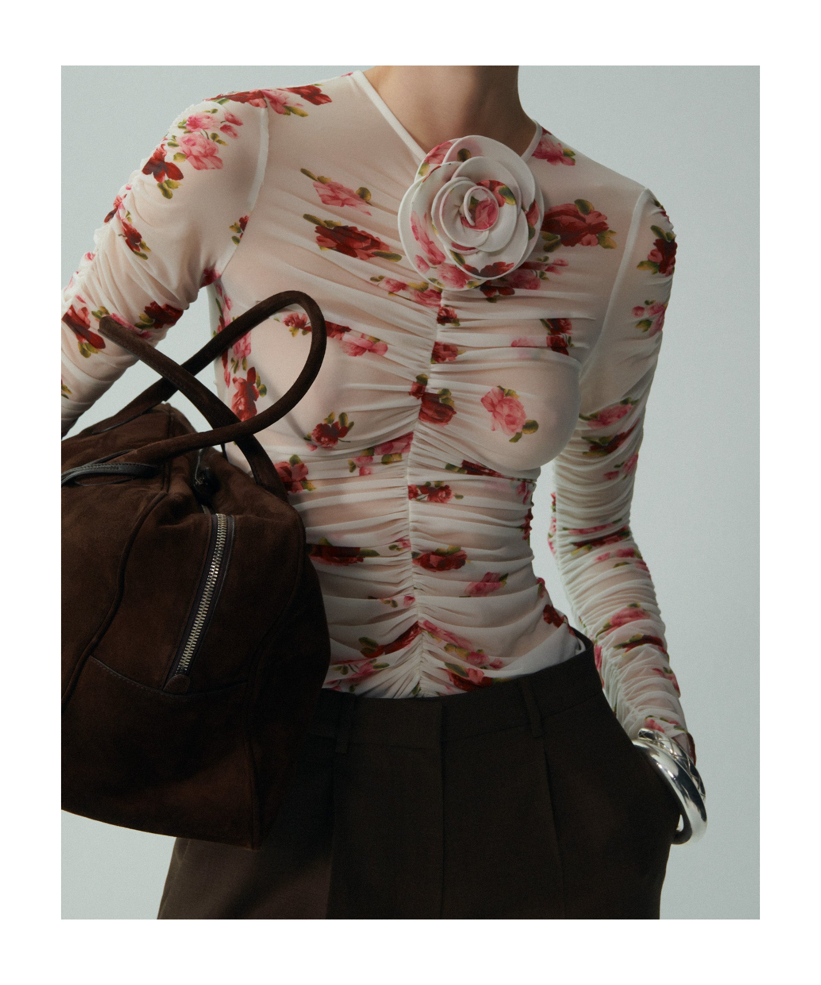 Magda Butrym Printed Blouse In White