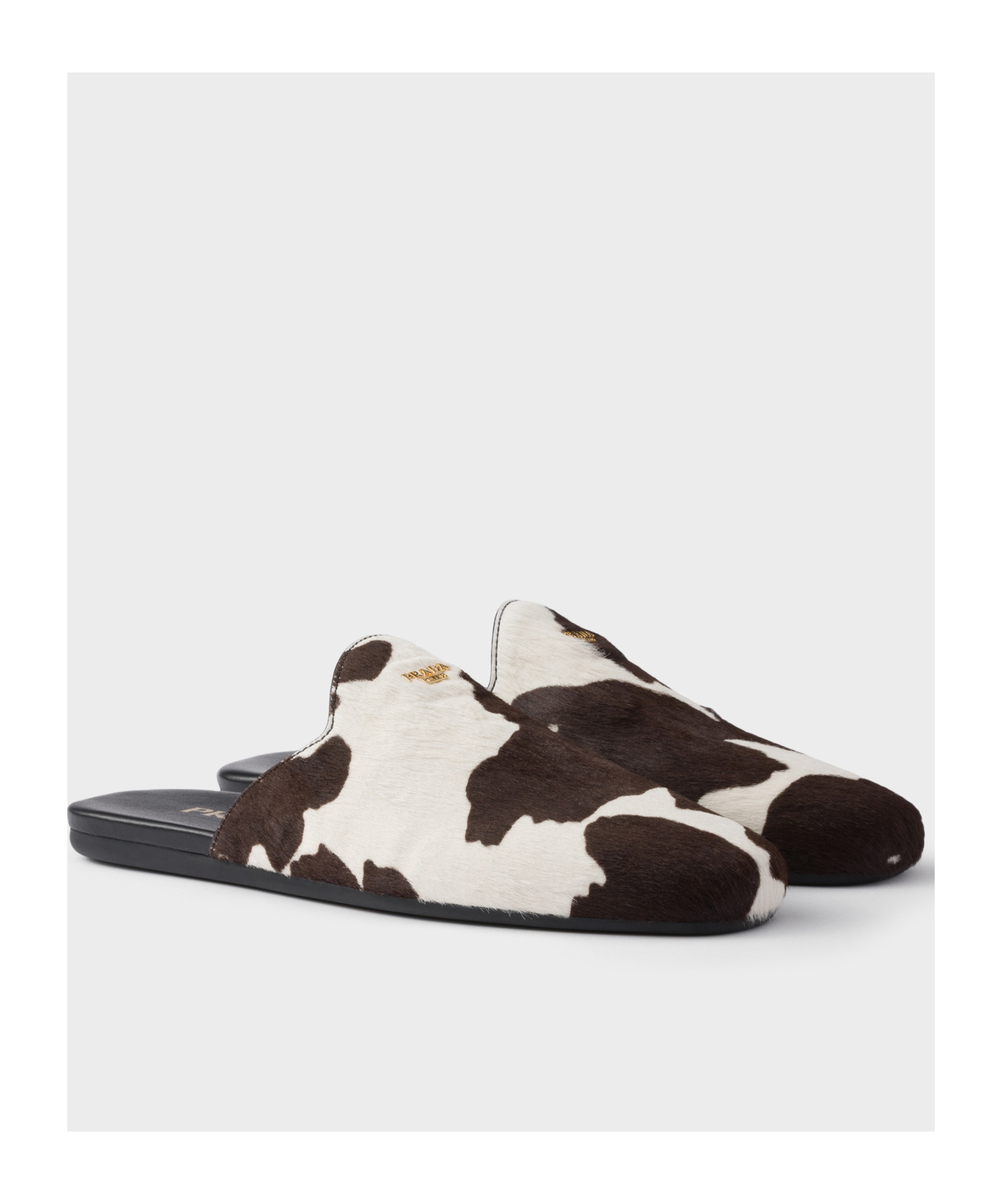 Prada Printed Leather Mules