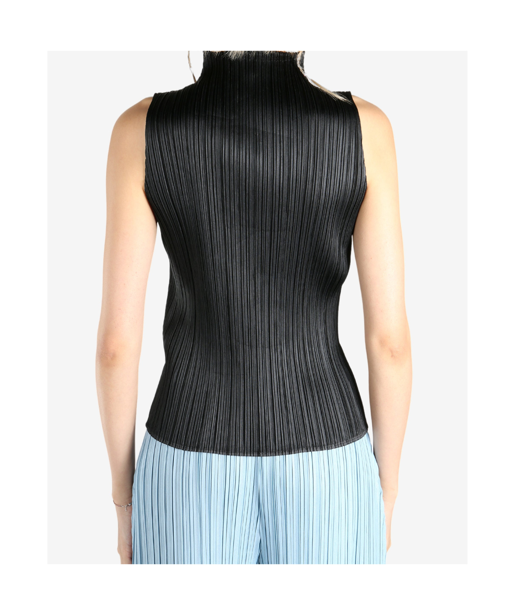 Issey Miyake Pleated Sleeveless Top