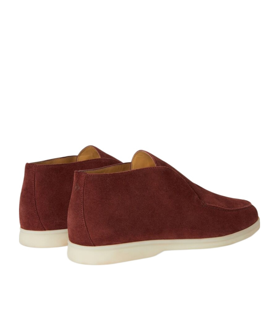 Loro Piana Round-headed Short Boots In Red