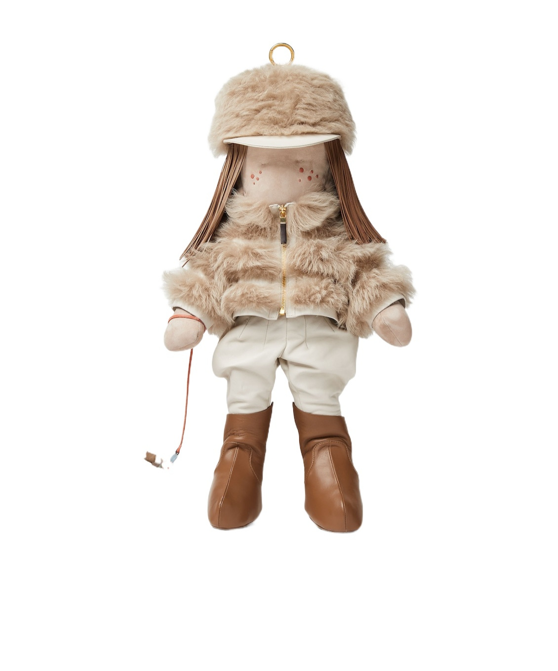 Fendi Silvia Collectable Maxi Charm In Brown