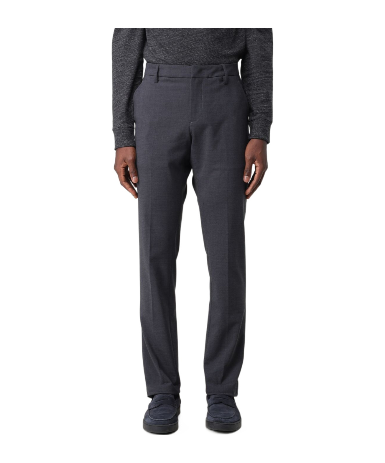 Dondup Belt-loop Casual Pants In Black