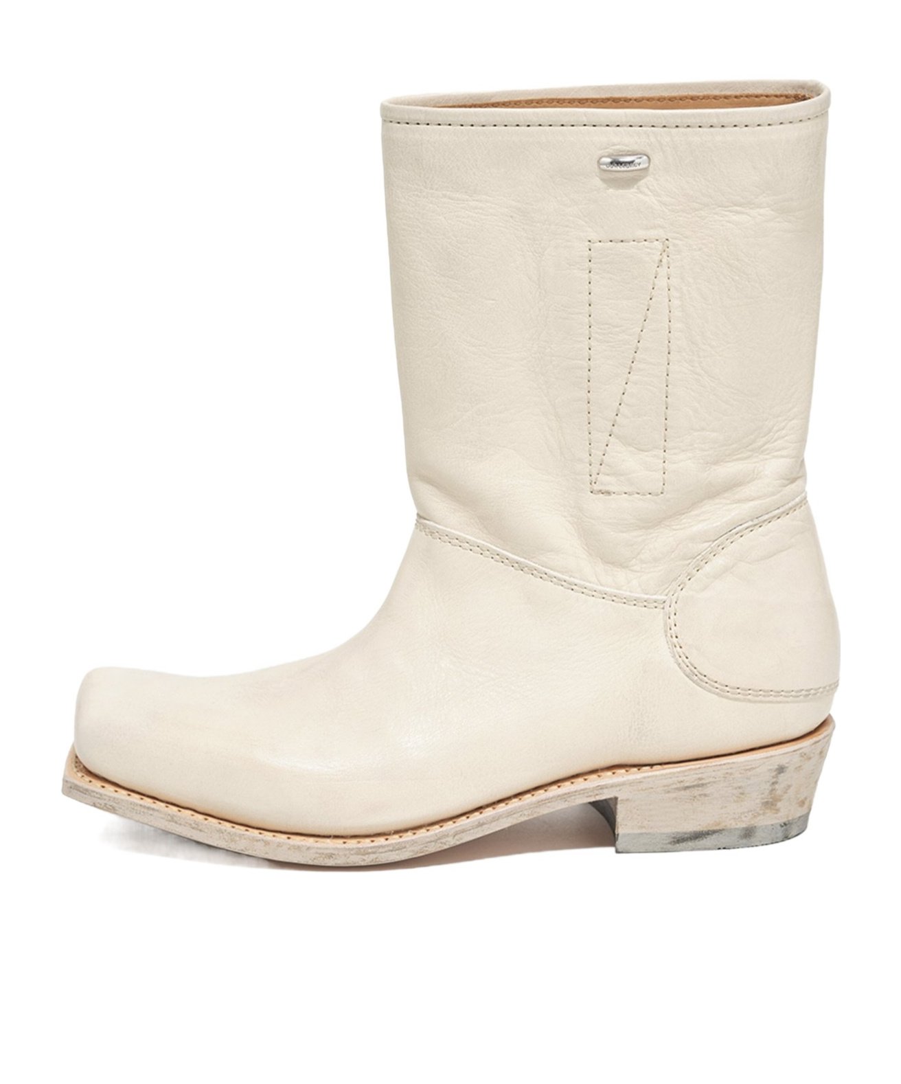 Our Legacy Square-toed Short Boots In Nude