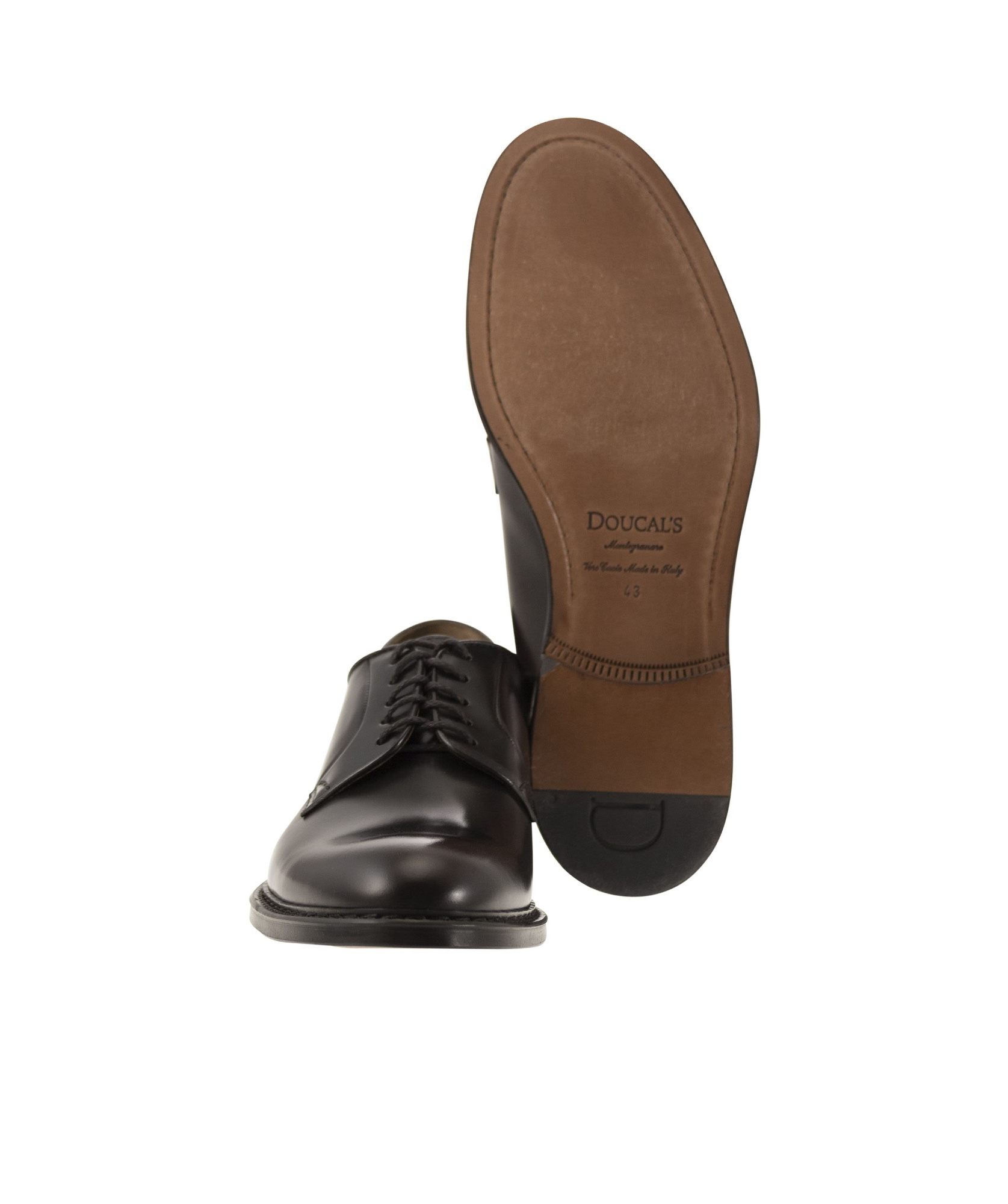 Doucal's Round Head Business Dress Shoes In Black