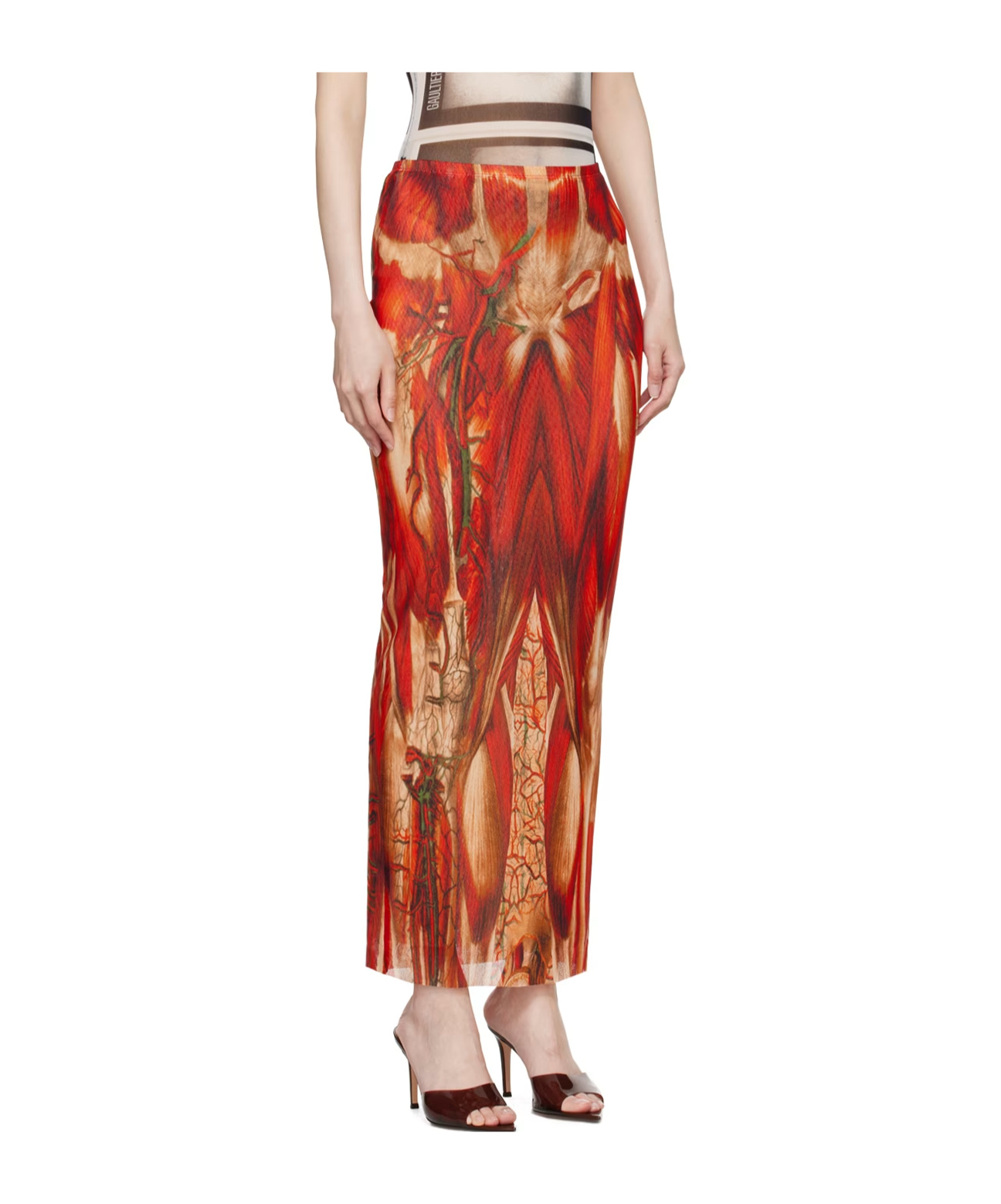 Jean Paul Gaultier Écorche Skirt In Multi