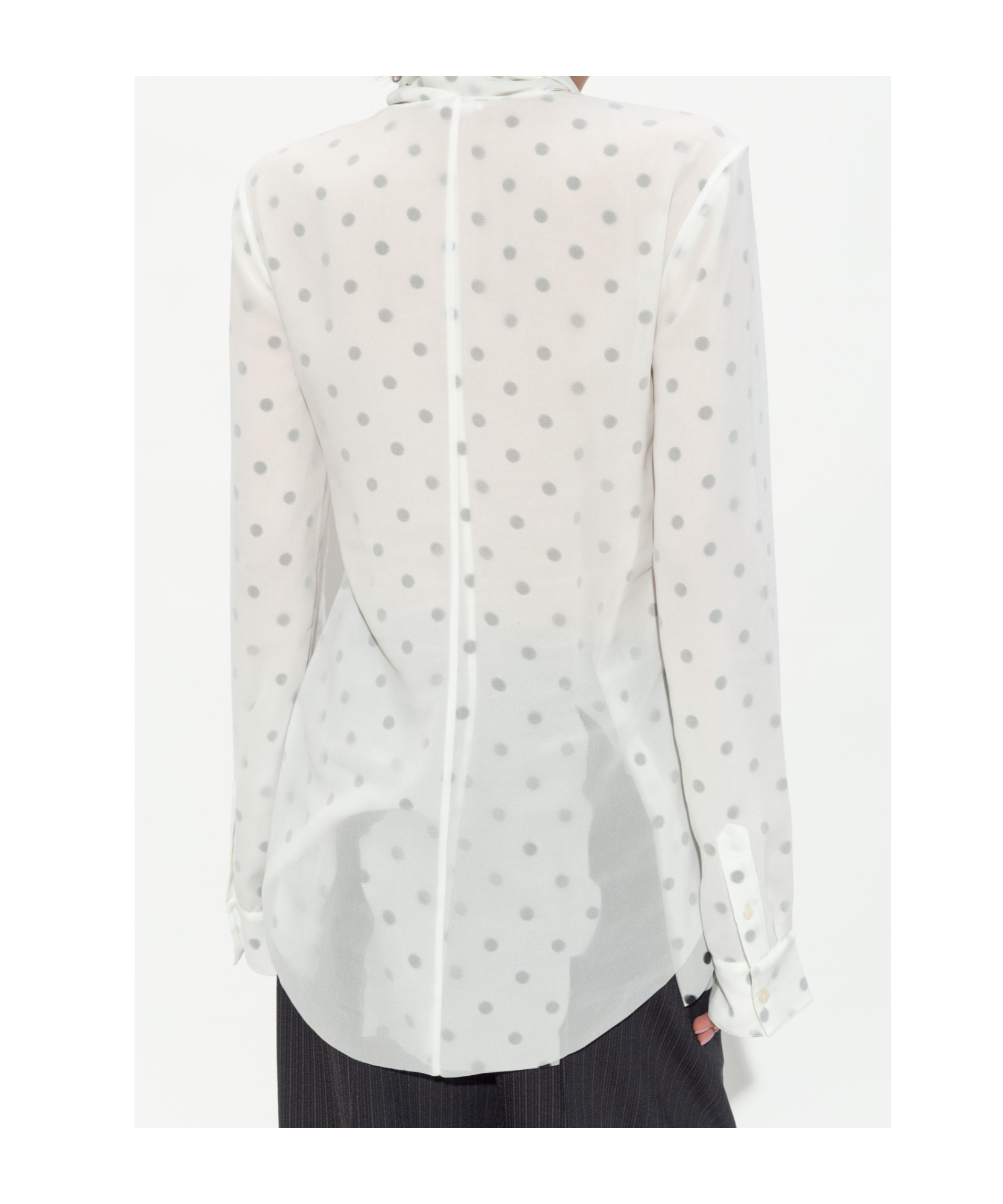 ACNE STUDIOS LAYERED TIE-NECK BLOUSE