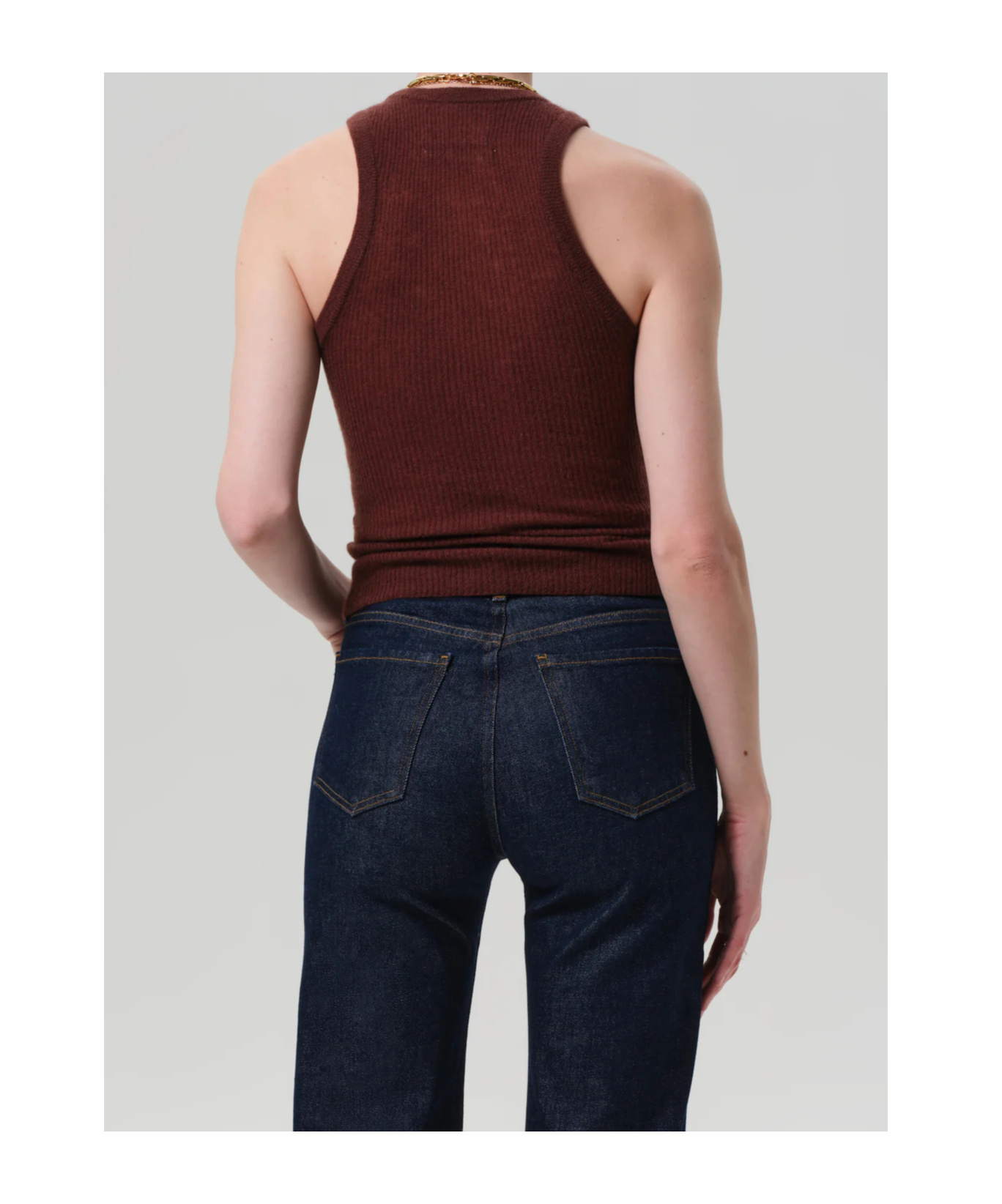 Citizen Of Humanity Akira Sweater Tank In Brown