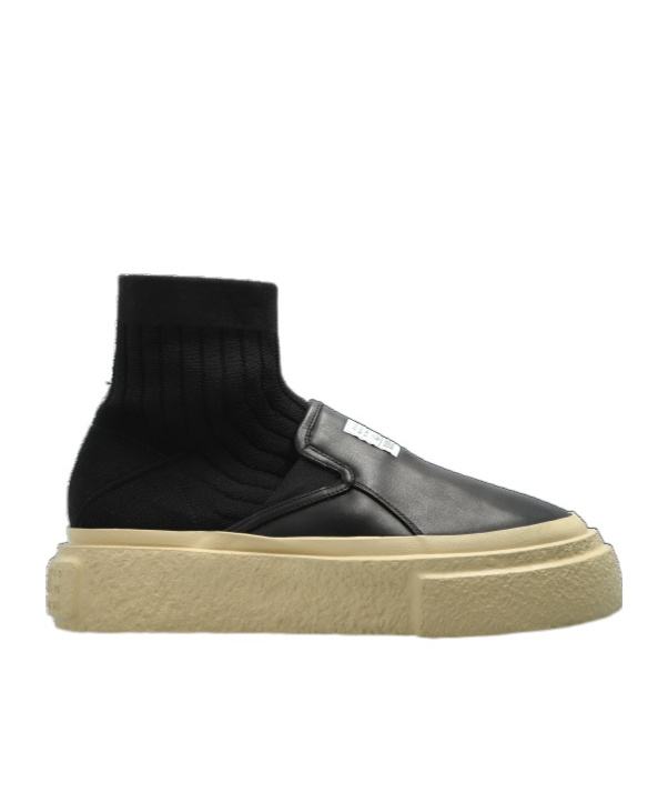 Shop Mm6 Maison Margiela Sock-insert Sneakers In Black
