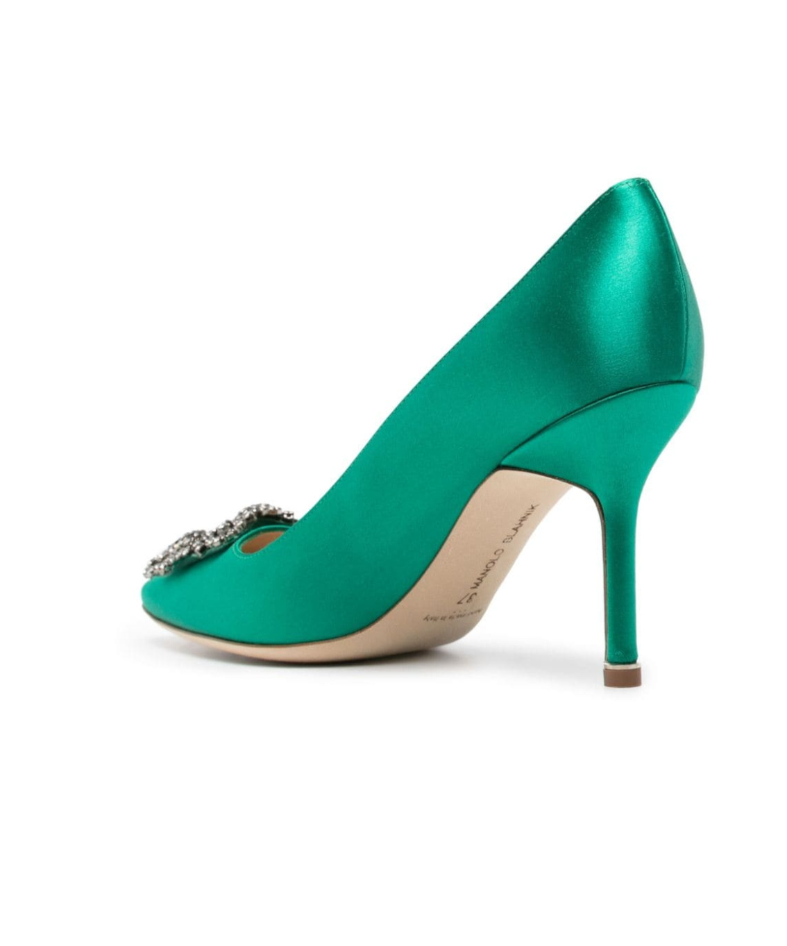 Manolo Blahnik Pointed High Heels In Green