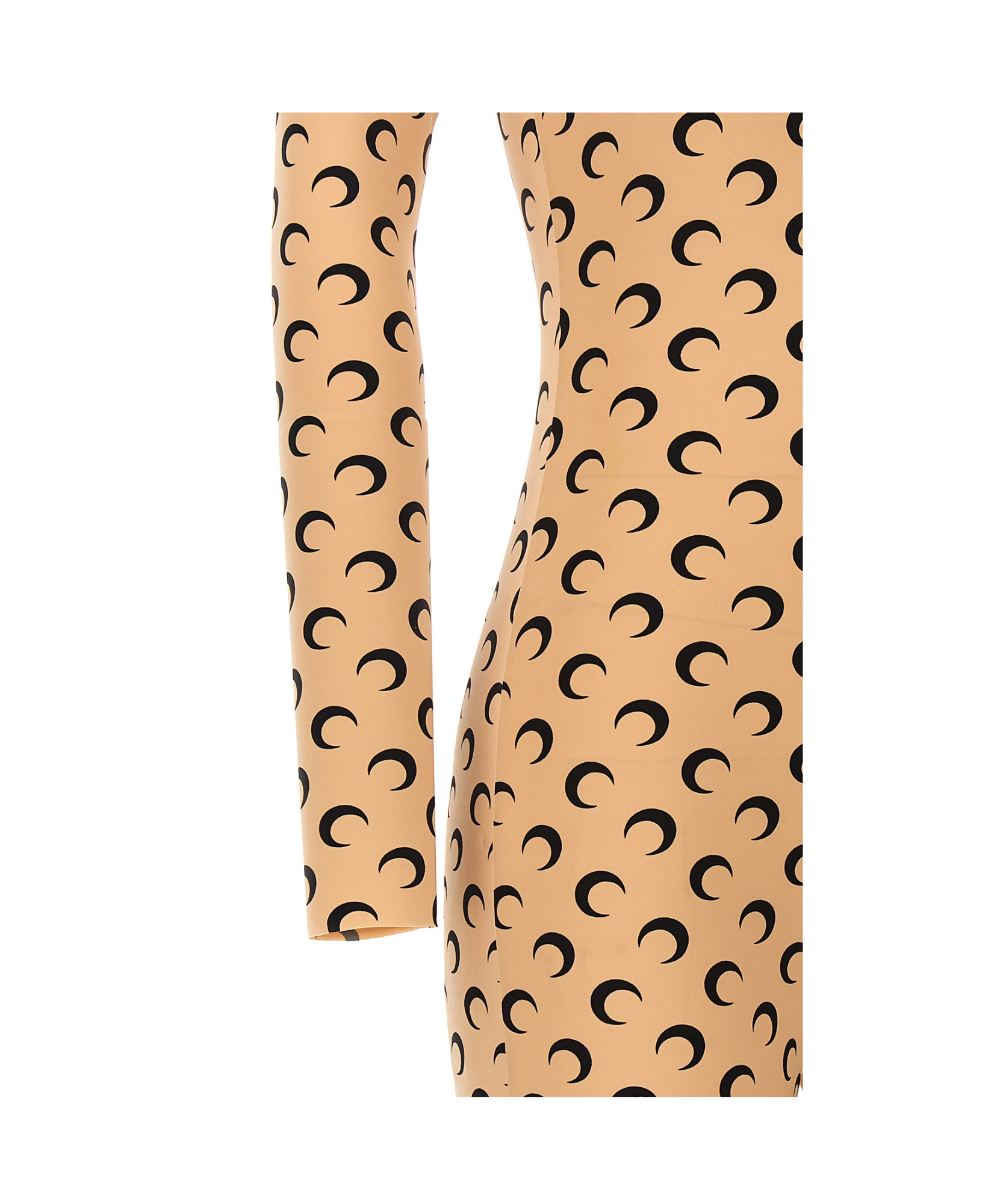 Marine Serre Tan All Over Moon Jumpsuit In Nude