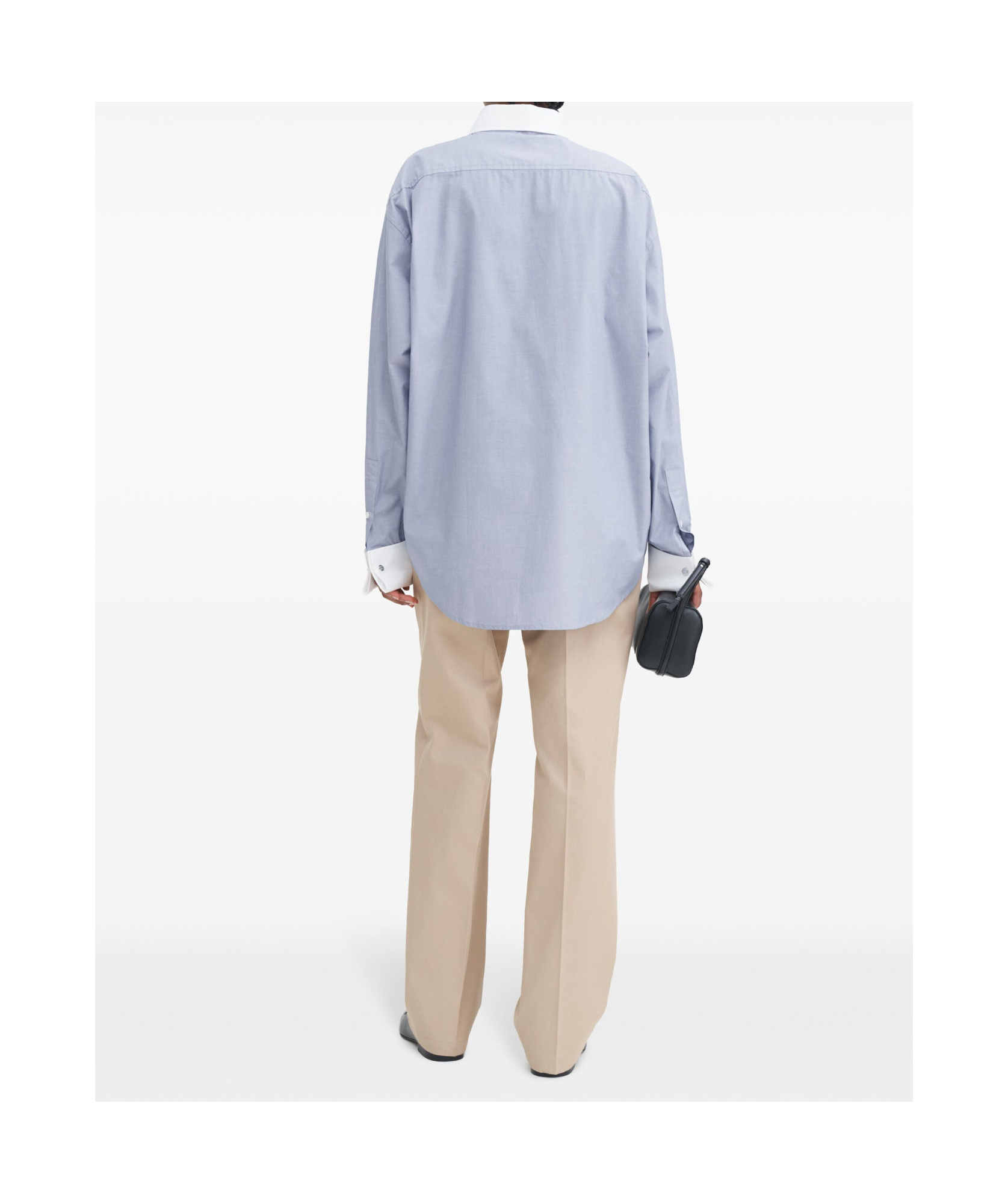 Filippa K Cotton Tuxedo Shirt In Gray