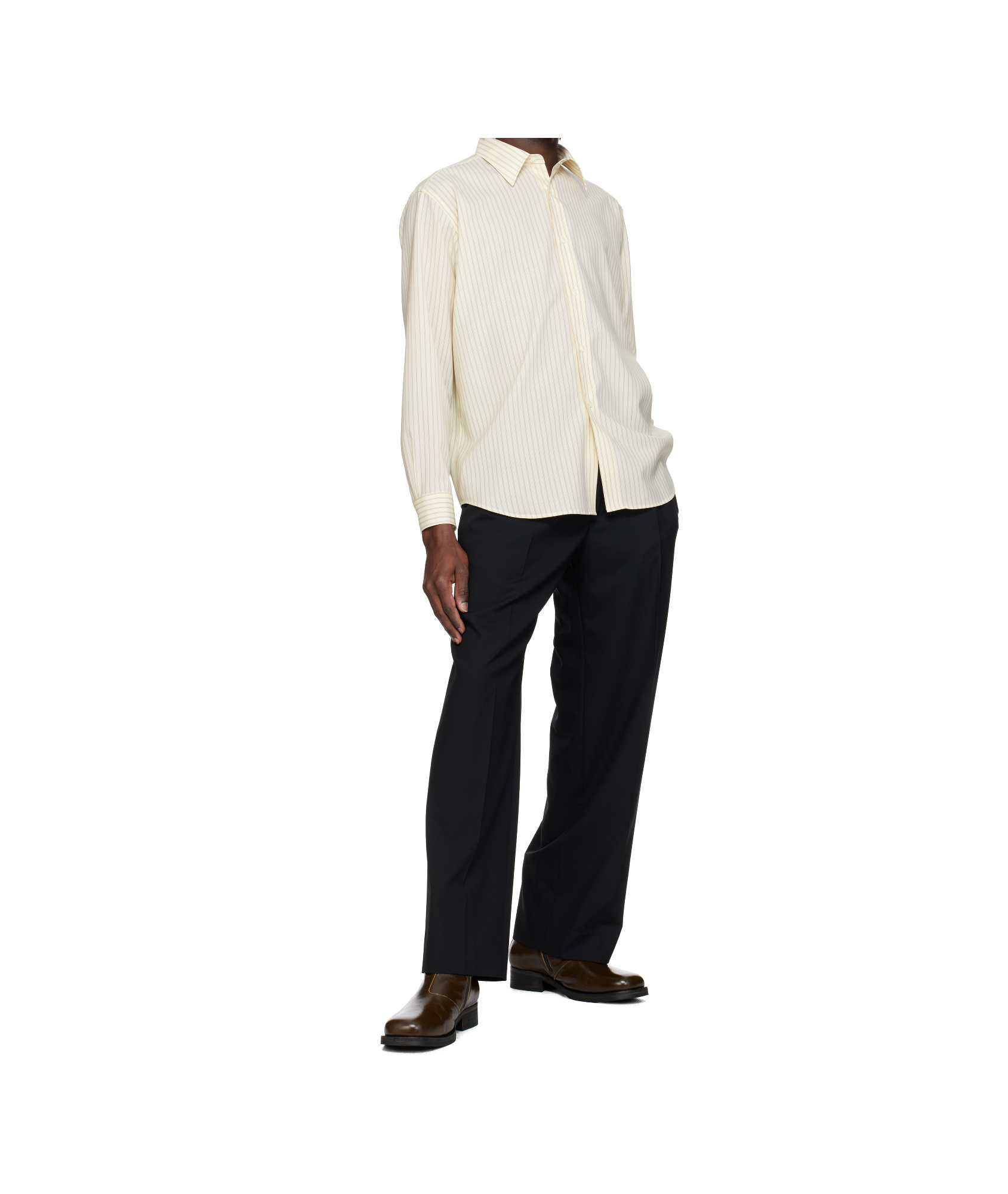 Auralee Off-white Super Fine Wool Shirt In White
