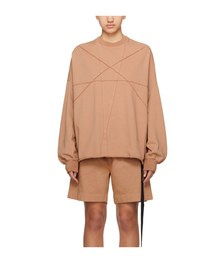 Shop Rick Owens Drkshdw Round Neck Long-sleeved Sweater In Pink