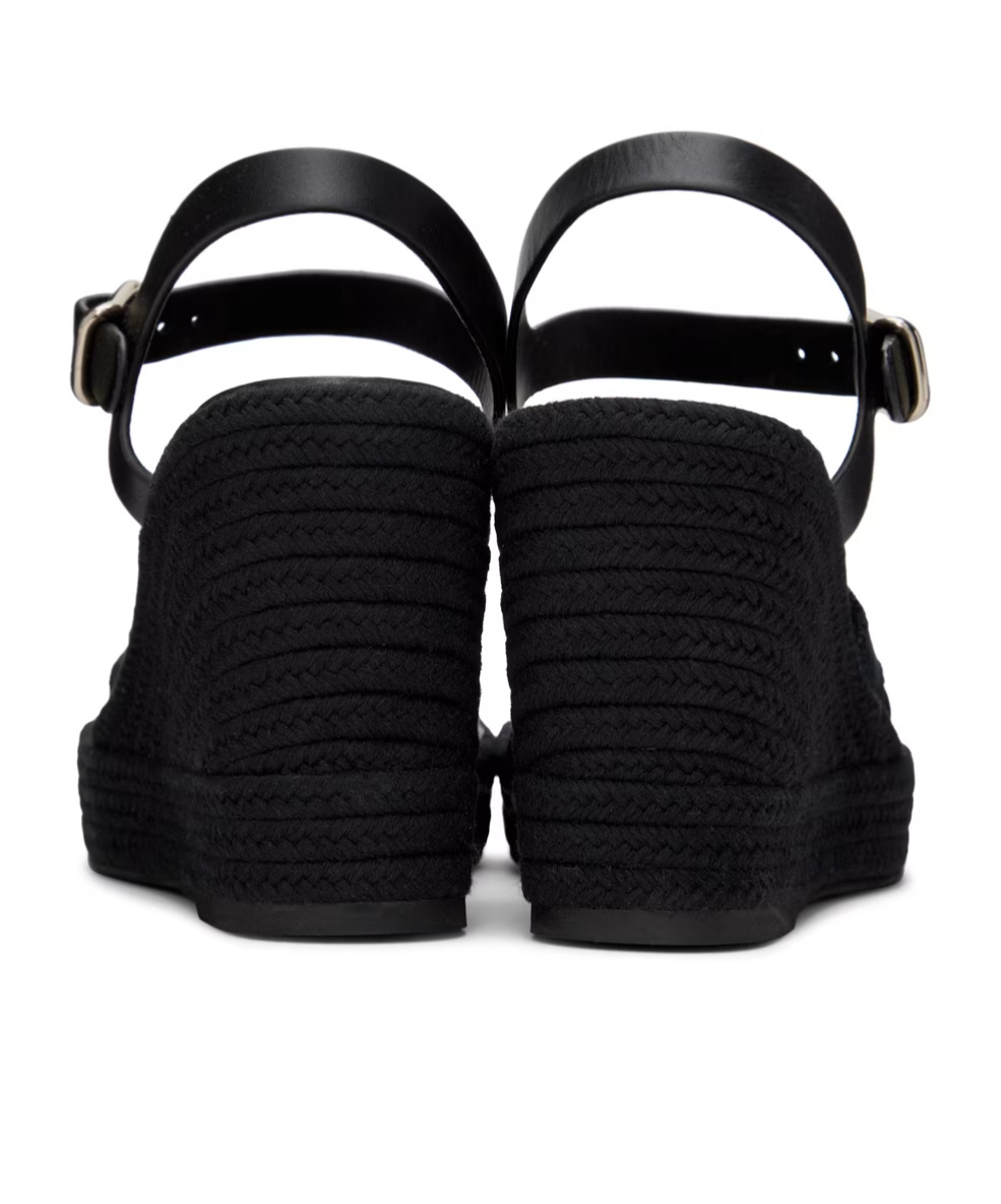 Chloé Piia Embroidered Wedges In Black