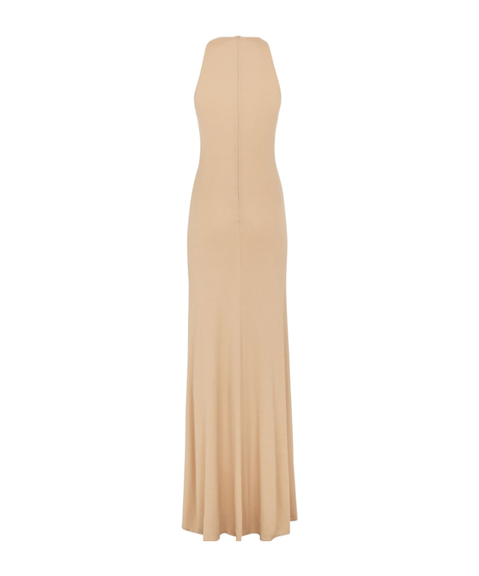 Fendi Polka-dot Print Maxi Dress In Yellow