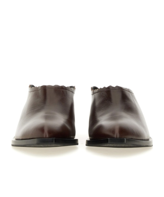 Moschino Women's Shootie Cuban Heel In Brown