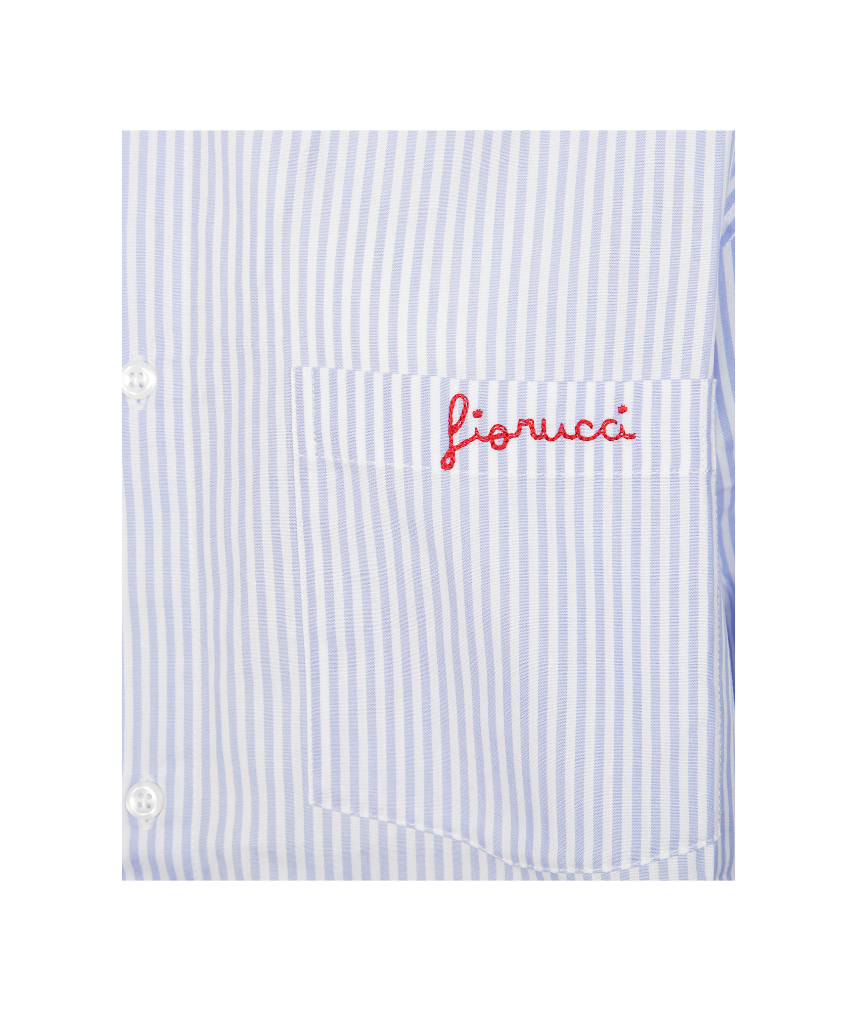 Fiorucci Striped Logo-embroidered Shirt In Blue