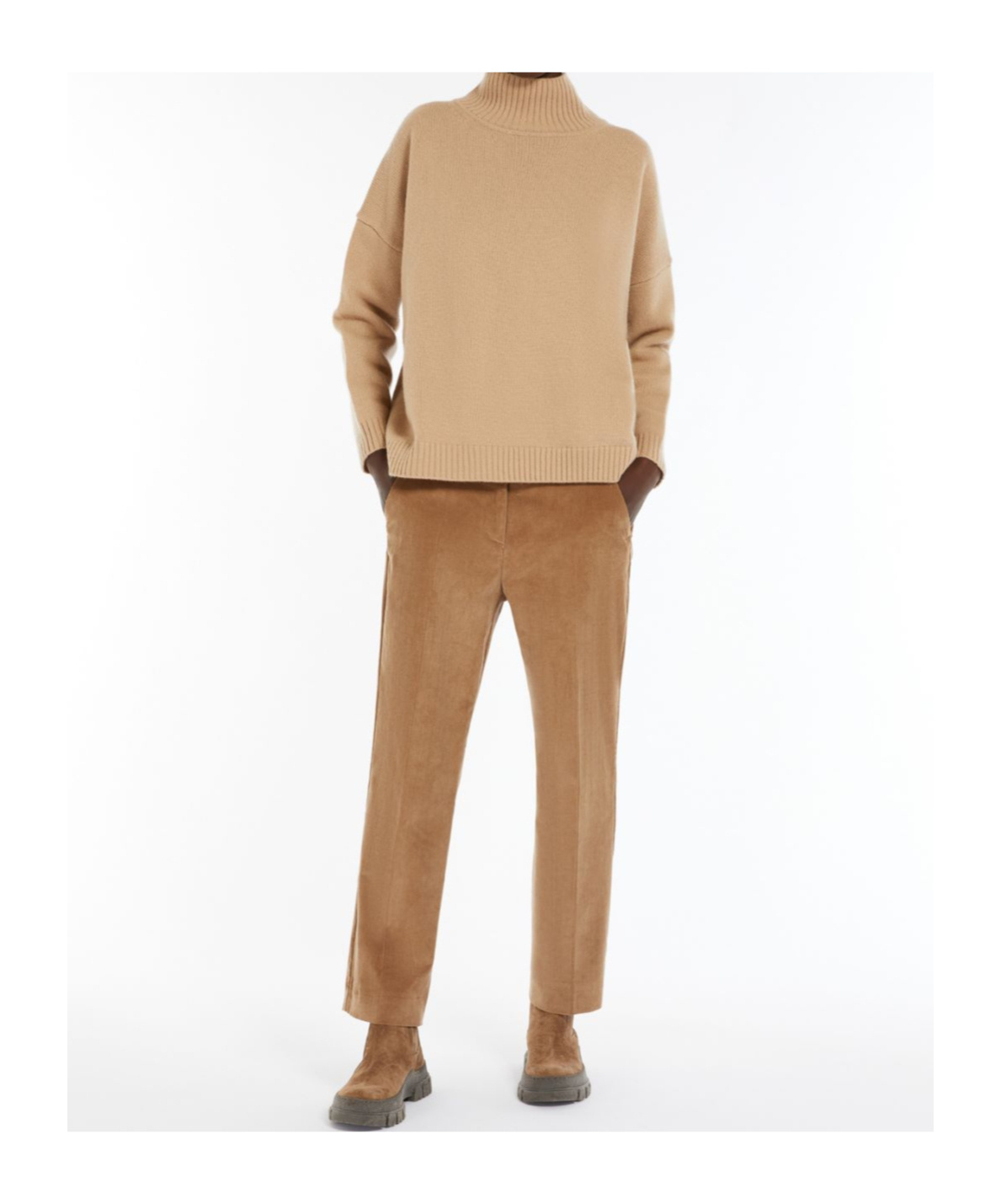 Weekend Max Mara Long-sleeved Wool Sweater In Nude
