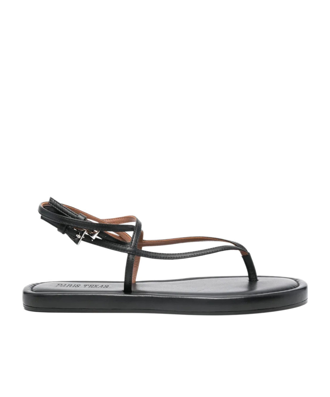 Paris Texas Thong Strap Sandals In Black