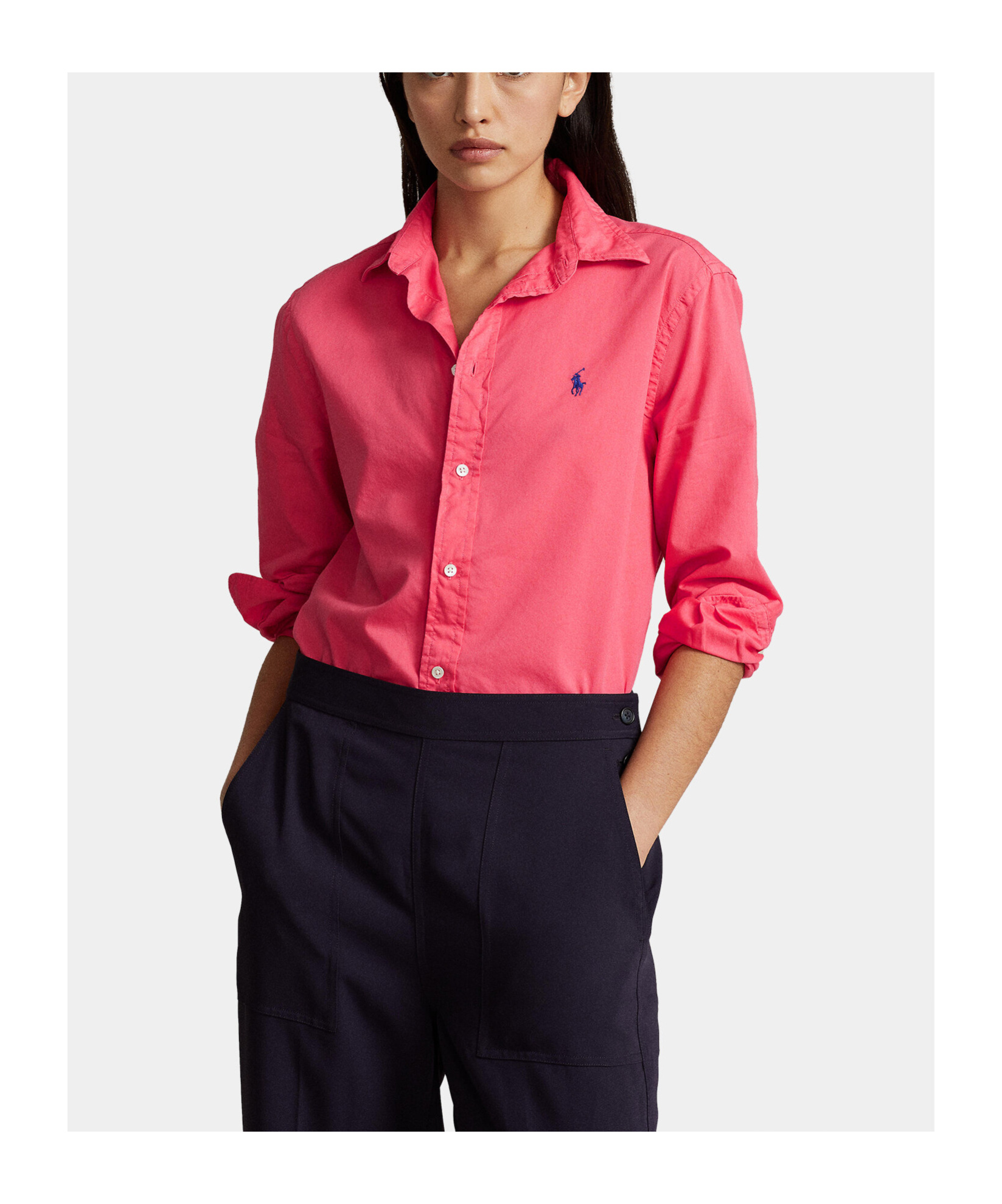 Polo Ralph Lauren Relaxed Fit Oxford Shirt In Red