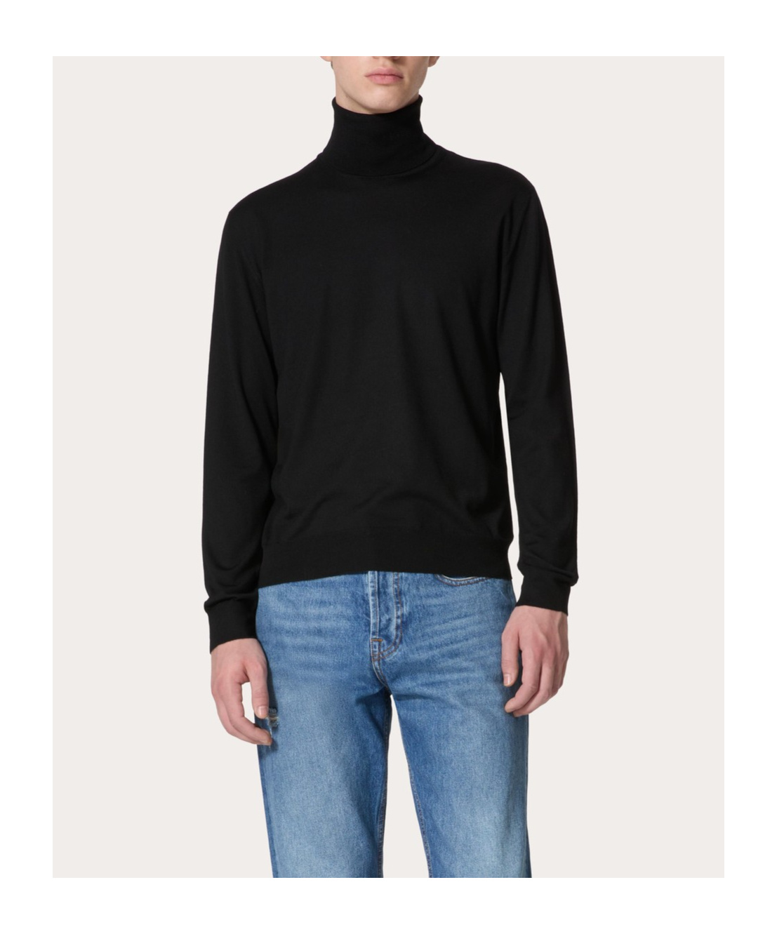 Valentino Black Vlogo Signature Turtleneck In Black